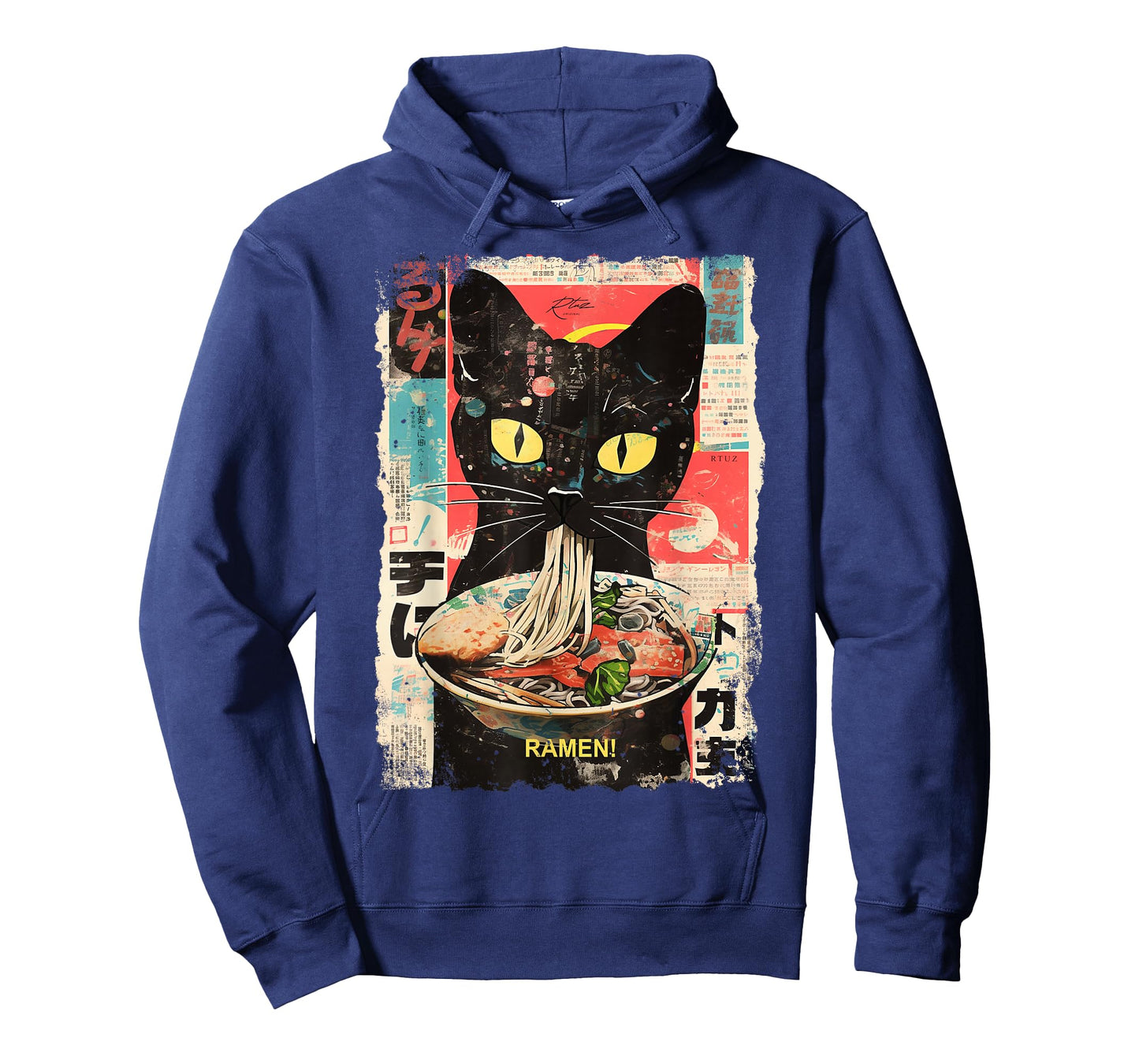 Ramen Noodles Cat Japan Y2K Kawaii Retro Cats Manga Anime T-Shirt