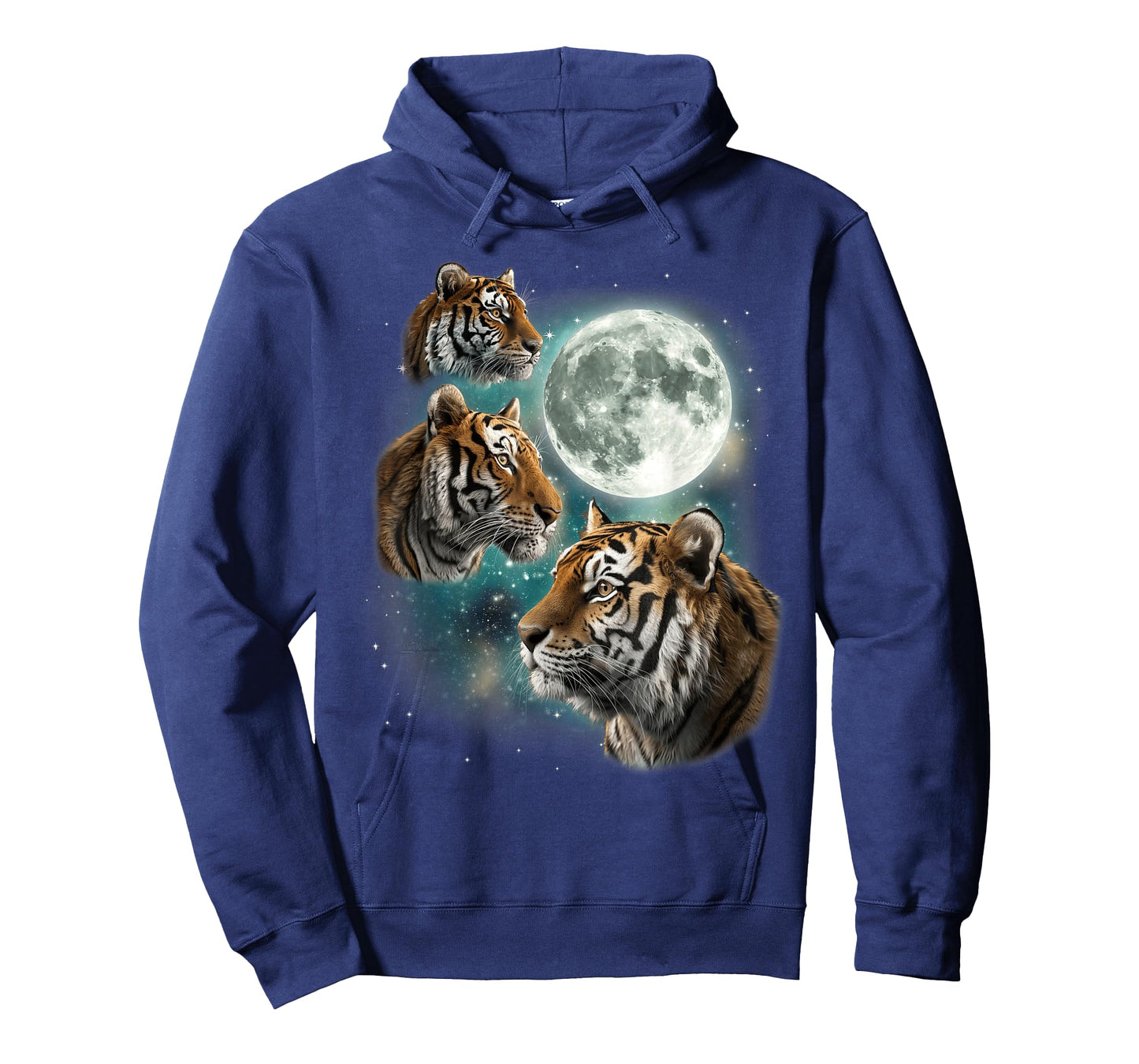 Three Tiger Moon | 3 Large Bengal Tigers Howling At The Moon T-Shirt