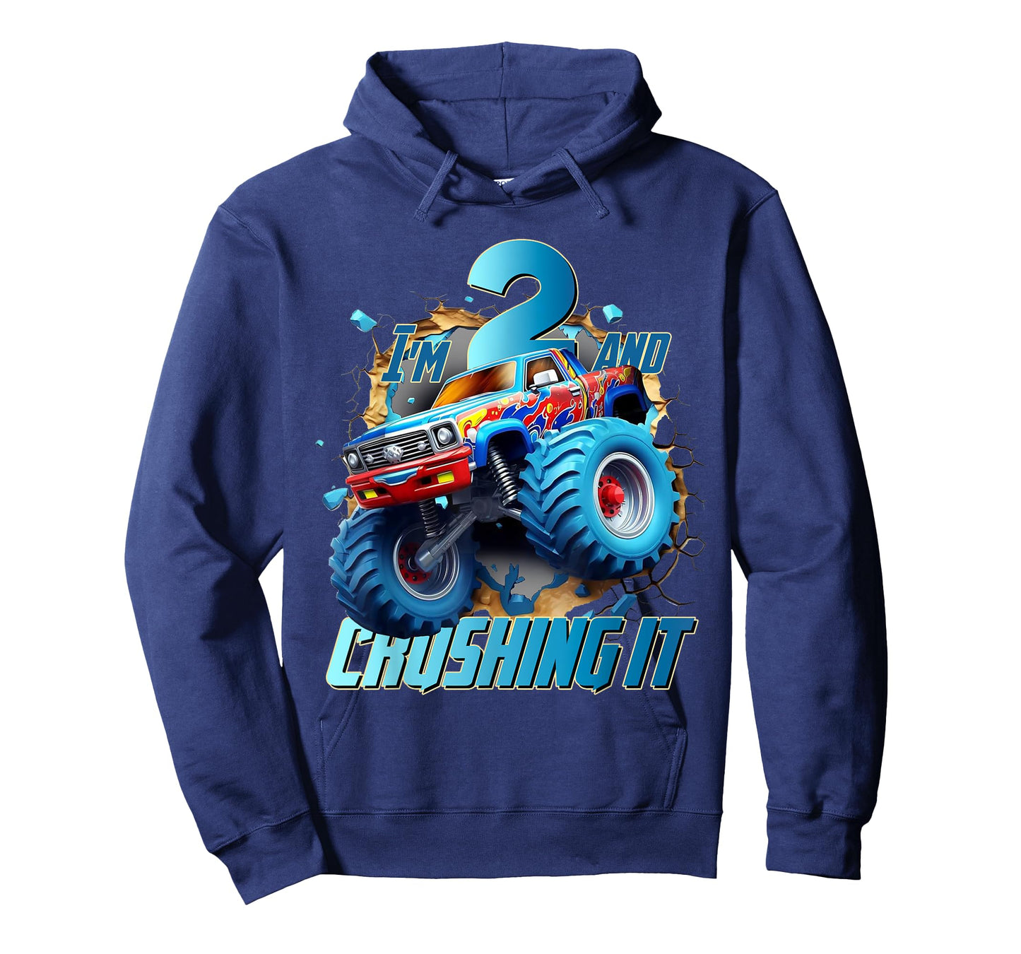 I'm Crushing it Monster Truck 2 Year Old Boys 2nd Birthday T-Shirt