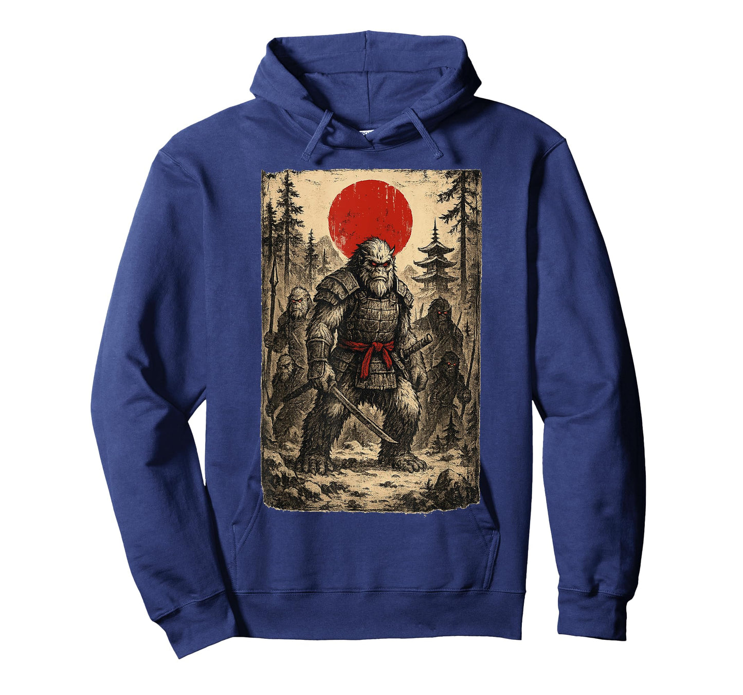 Samurai Bigfoot; Japanese Vintage Ukiyo-e Art T-Shirt