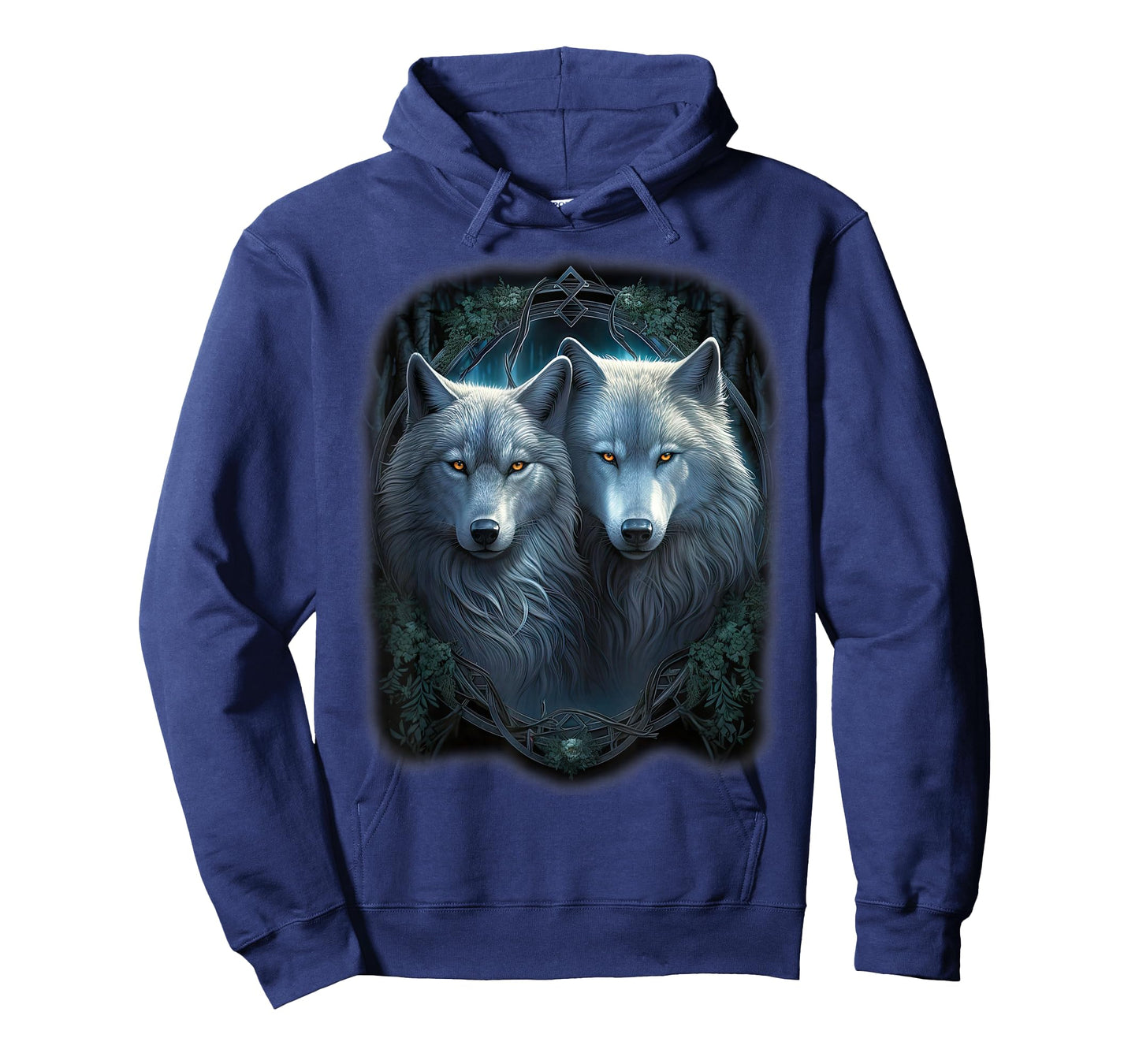 Wolf Wolves in Forest by Night Moon Fantasy Art Wildlife T-Shirt