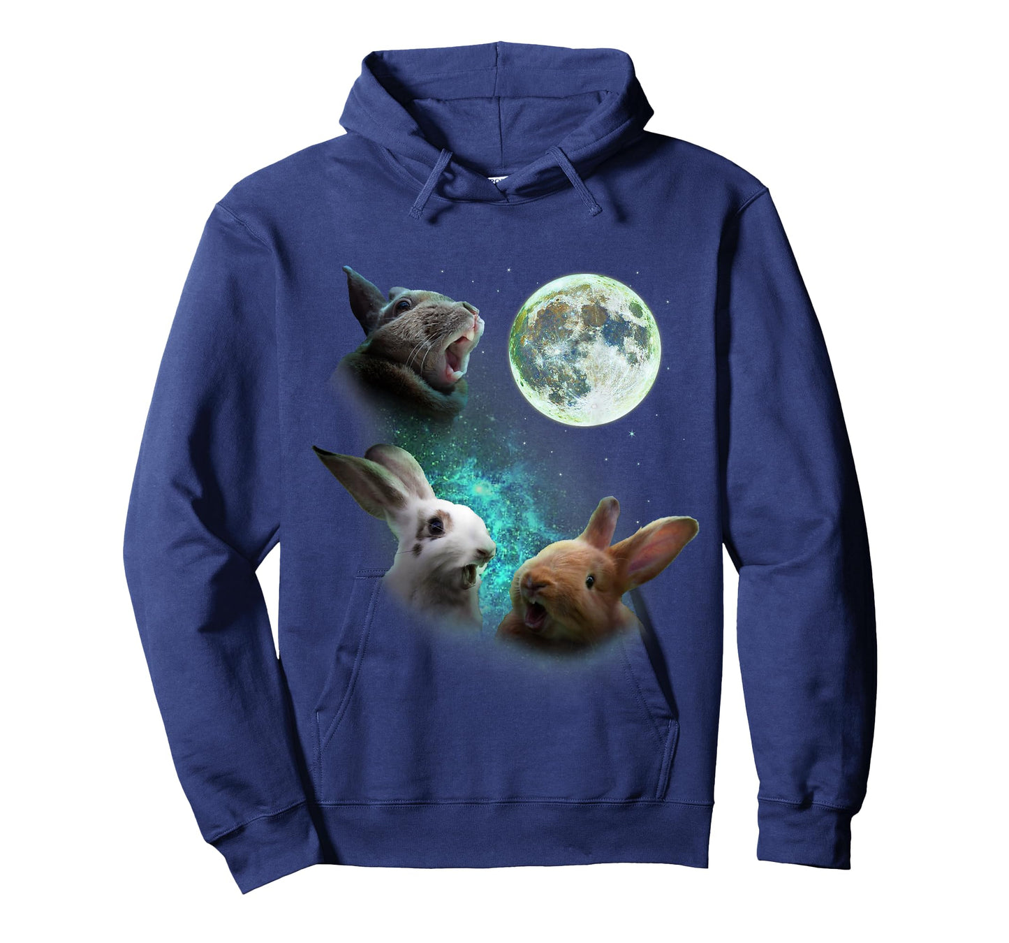 Three Bunny Rabbits Howl At Moon 3 Wolf Wolves Parody T-Shirt