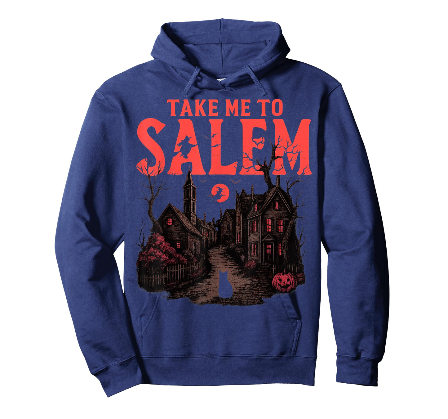 Take Me to Salem Black Cat Halloween Retro Vintage Salem Tee T-Shirt
