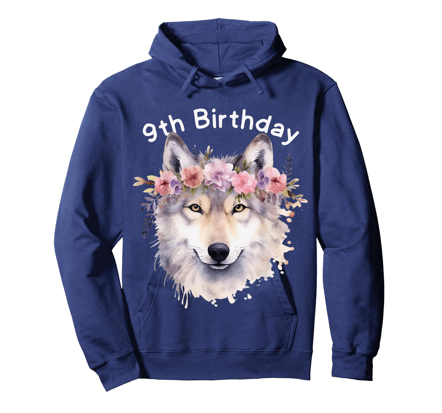 9th Wolf Birthday Nine years Girl Wolf Pack Party Wolves Kid T-Shirt