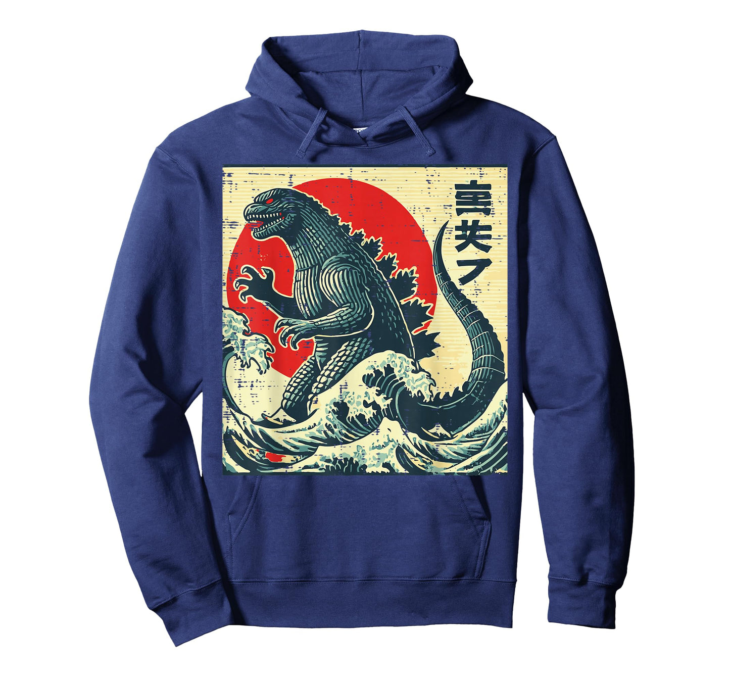 Japanese Kaiju Monster Waves Retro Ukiyo Art Women Men Kids T-Shirt