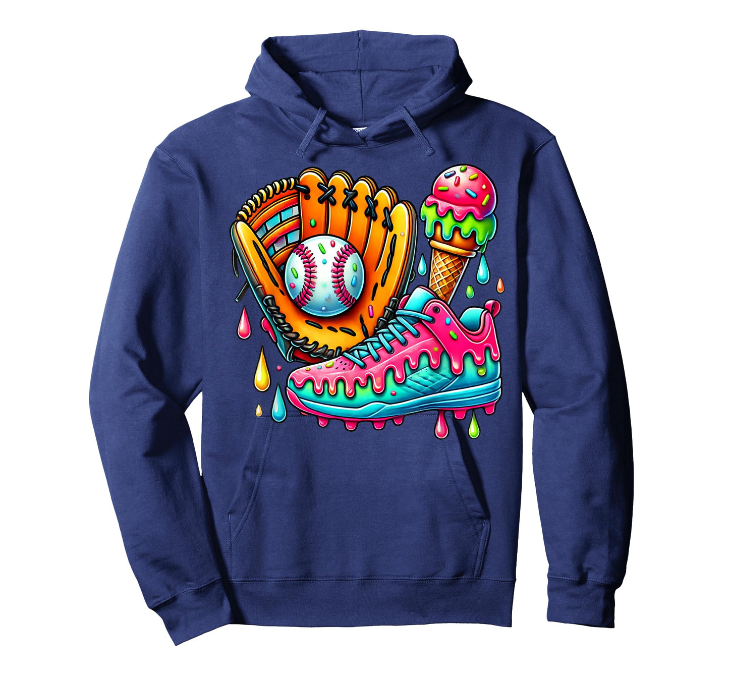 Ice Cream Drip Baseball Stuff Baseball Drip For Boys Kids T-Shirt