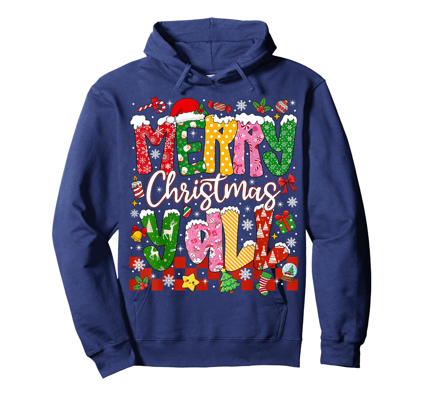 Merry Christmas Y'all Xmas Holiday Men Women Family Matching T-Shirt