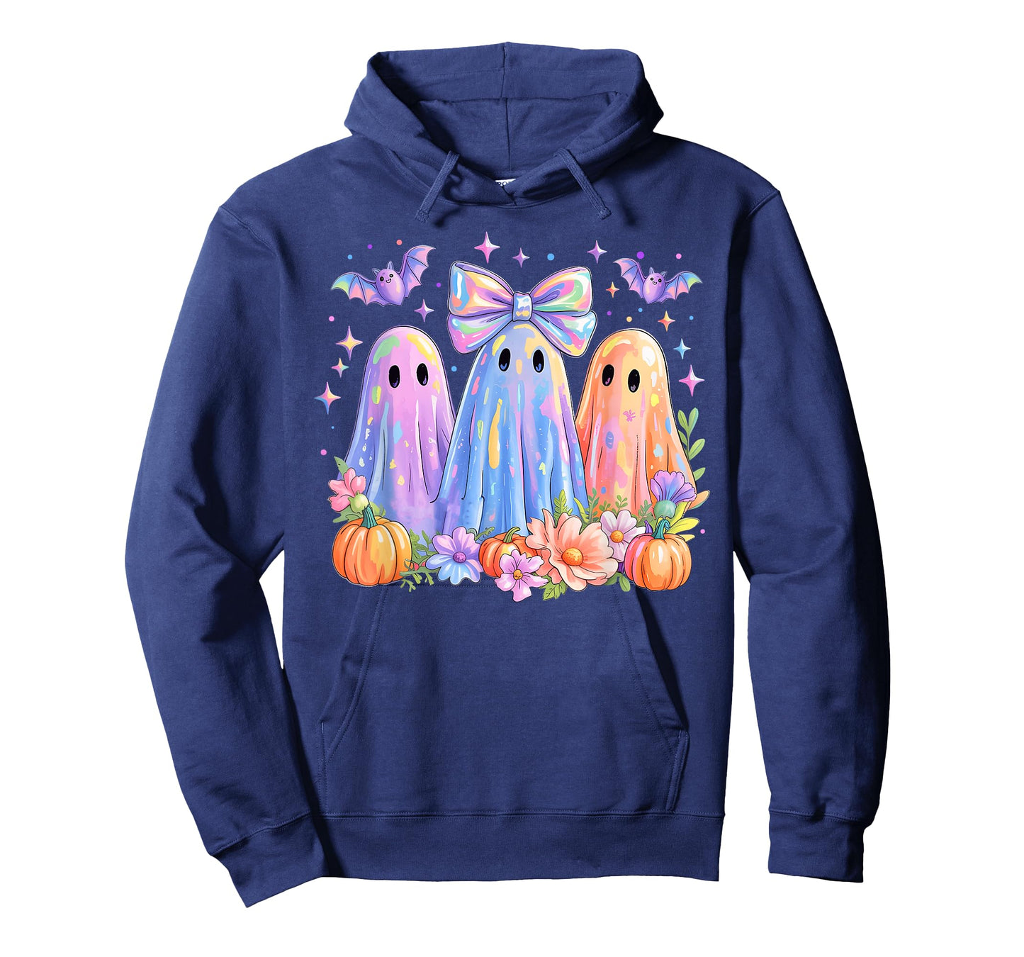 Holo Ghost Coquette Bow Halloween Spooky Season Girl Women T-Shirt