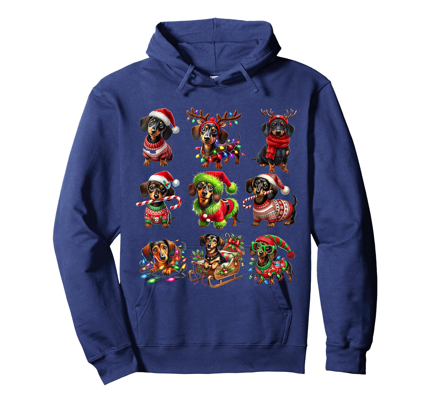 Dachshund Dogs Christmas Merry Woofmas Xmas For Dog Lover Men Women Kids T-Shirt