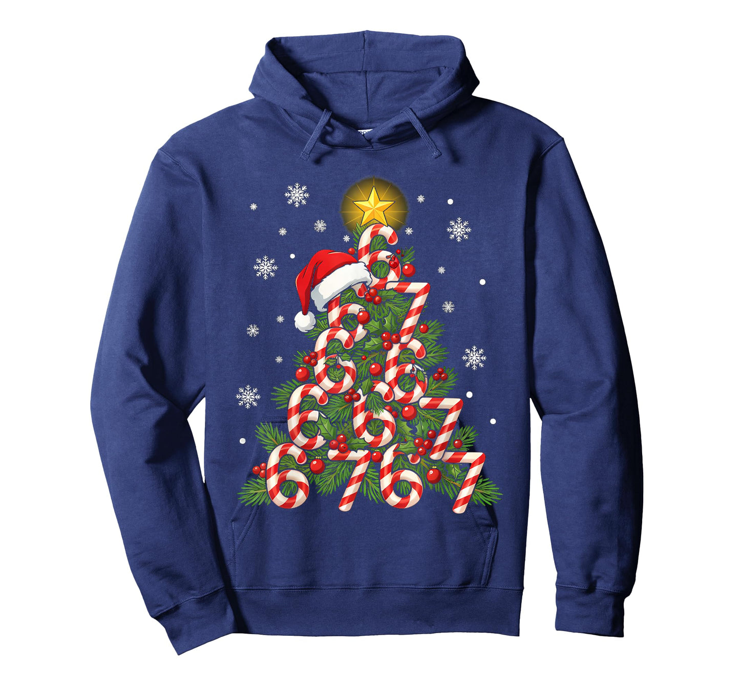 67 Christmas Tree Candy Cane Holiday Six Seven Meme Xmas T-Shirt