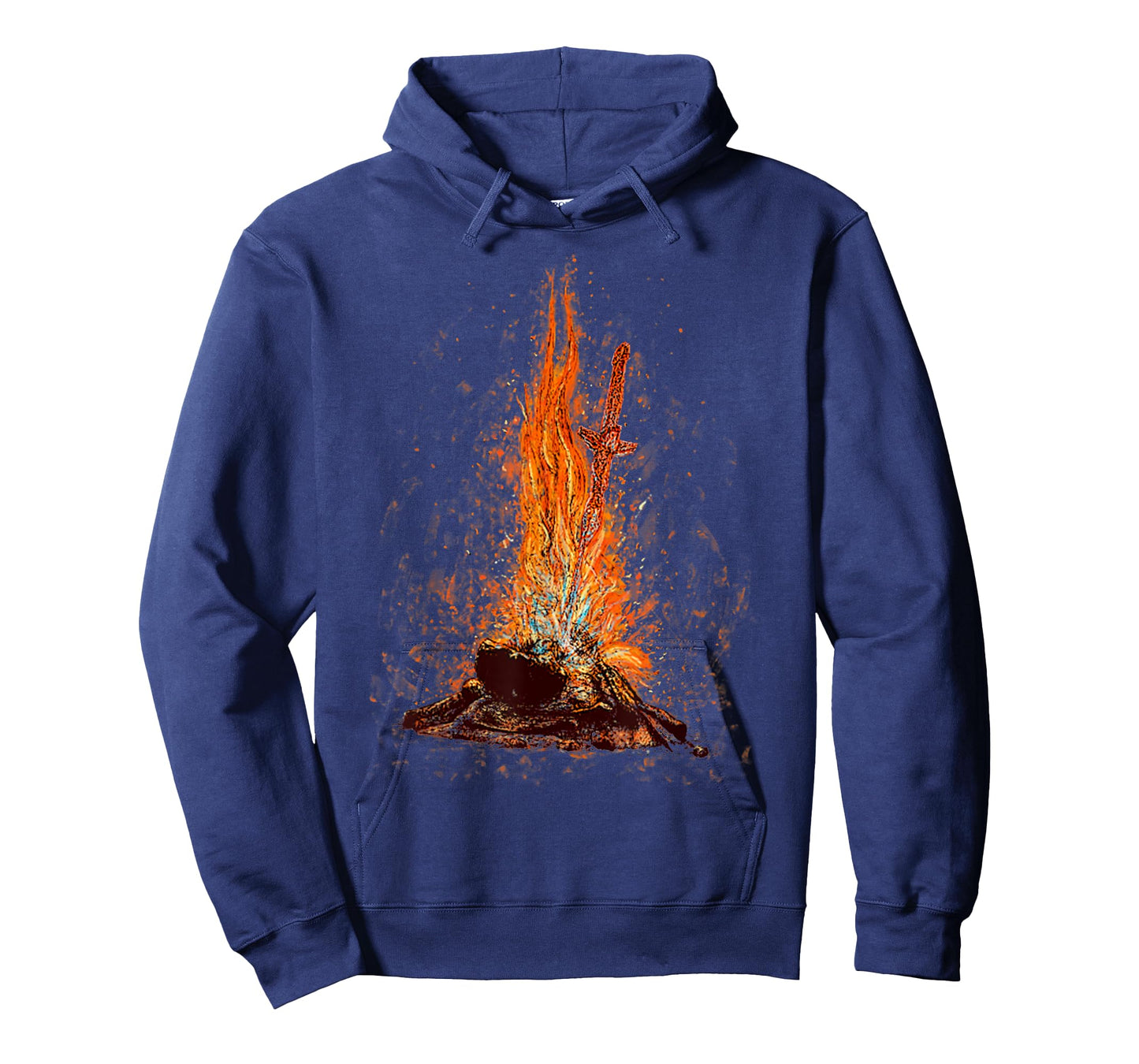 Retro Basic Bonfire Of Souls Funny Flame Sword T-Shirt