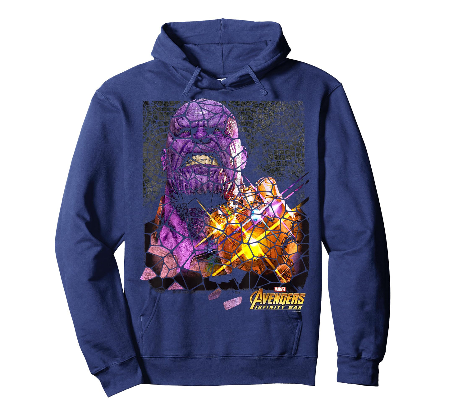 Marvel Infinity War Thanos Stained Glass Graphic T-Shirt T-Shirt