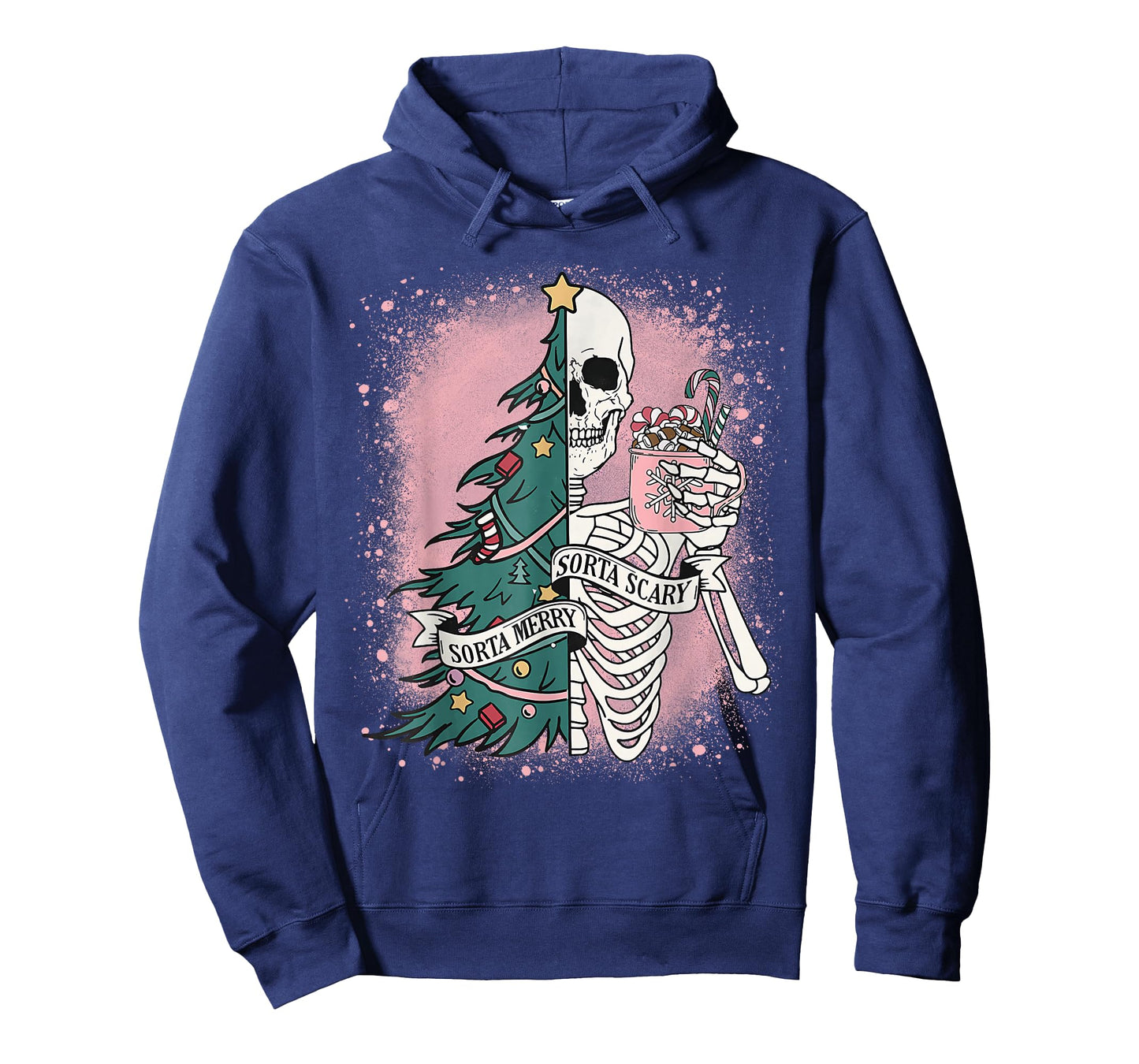 Funny Skeleton Christmas Tree Xmas Sorta Merry Sorta Scary T-Shirt