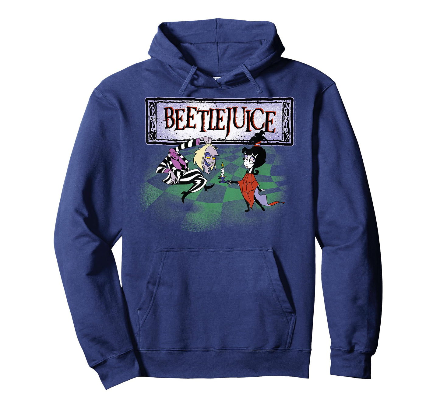 Beetlejuice Intro Checkerboard Beetlejuice and Lydia Cartoon T-Shirt