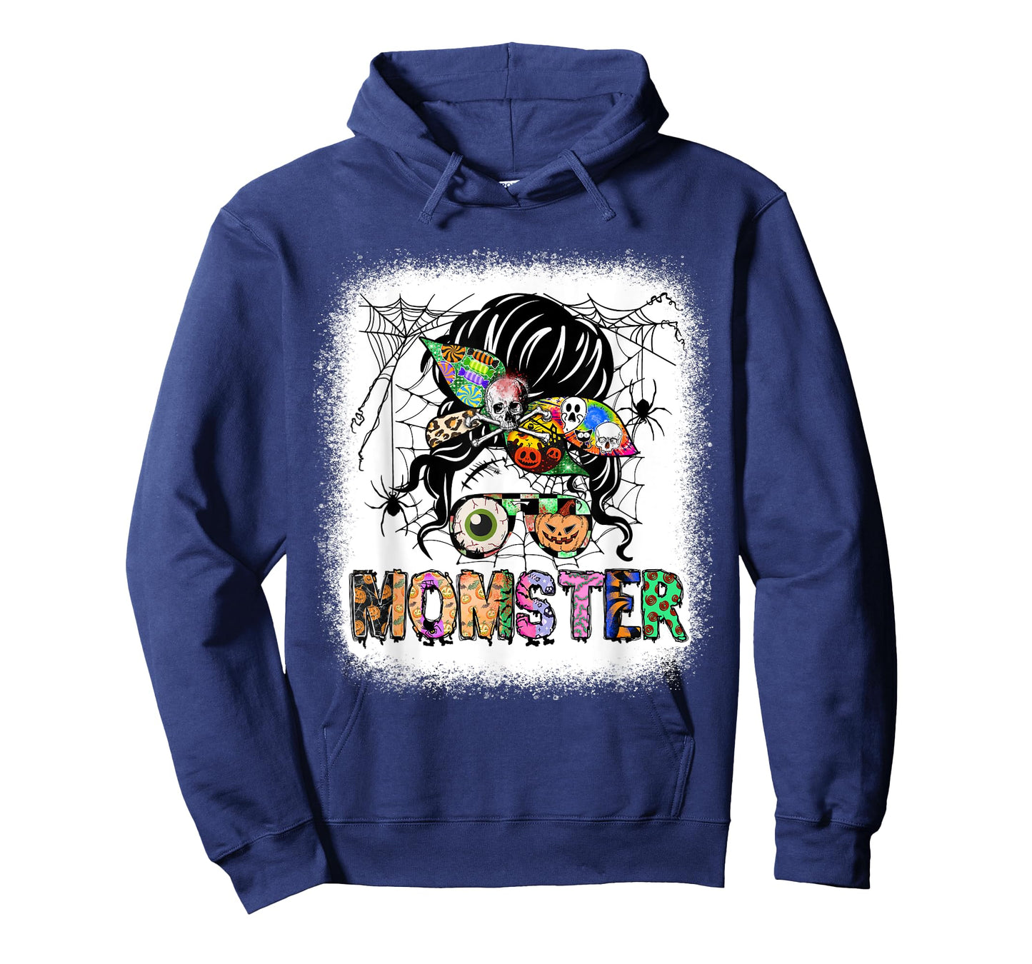 Momster Halloween Custume Messy Hair Bun Monster Momsterlife T-Shirt