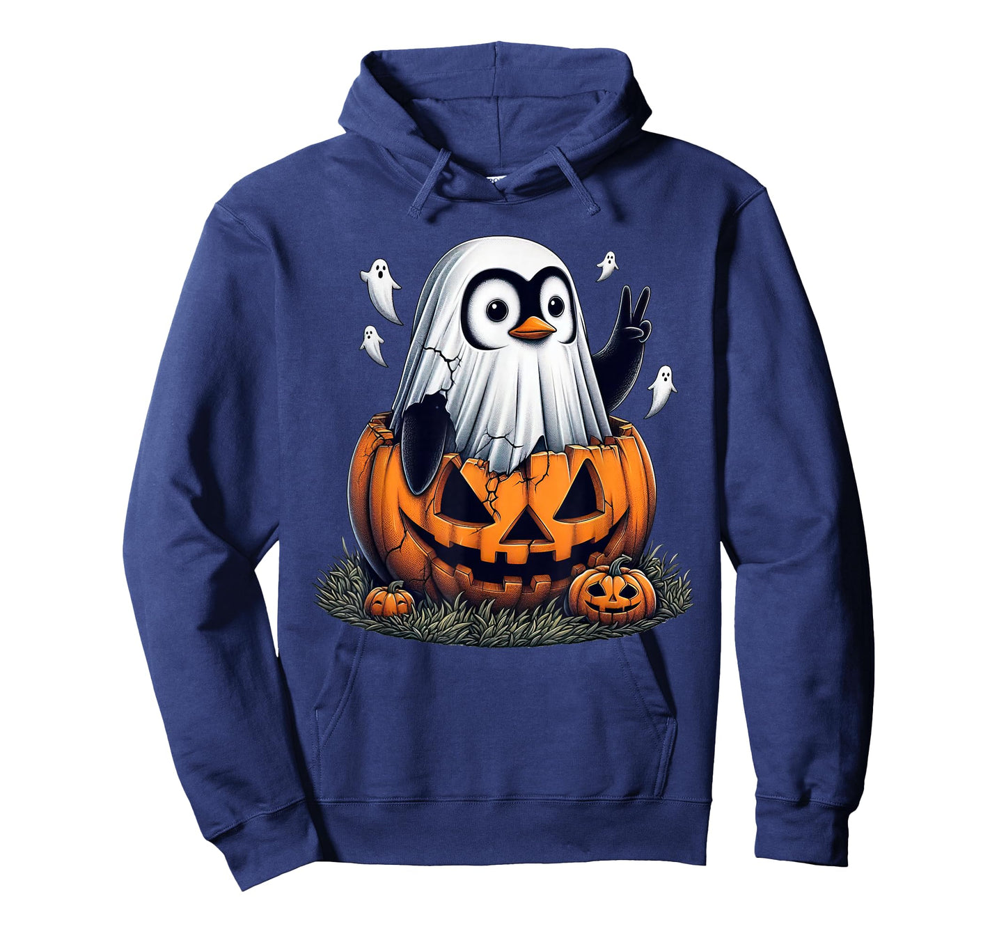 Funny Penguin Boo Halloween Ghost Womens Mens Kids T-Shirt