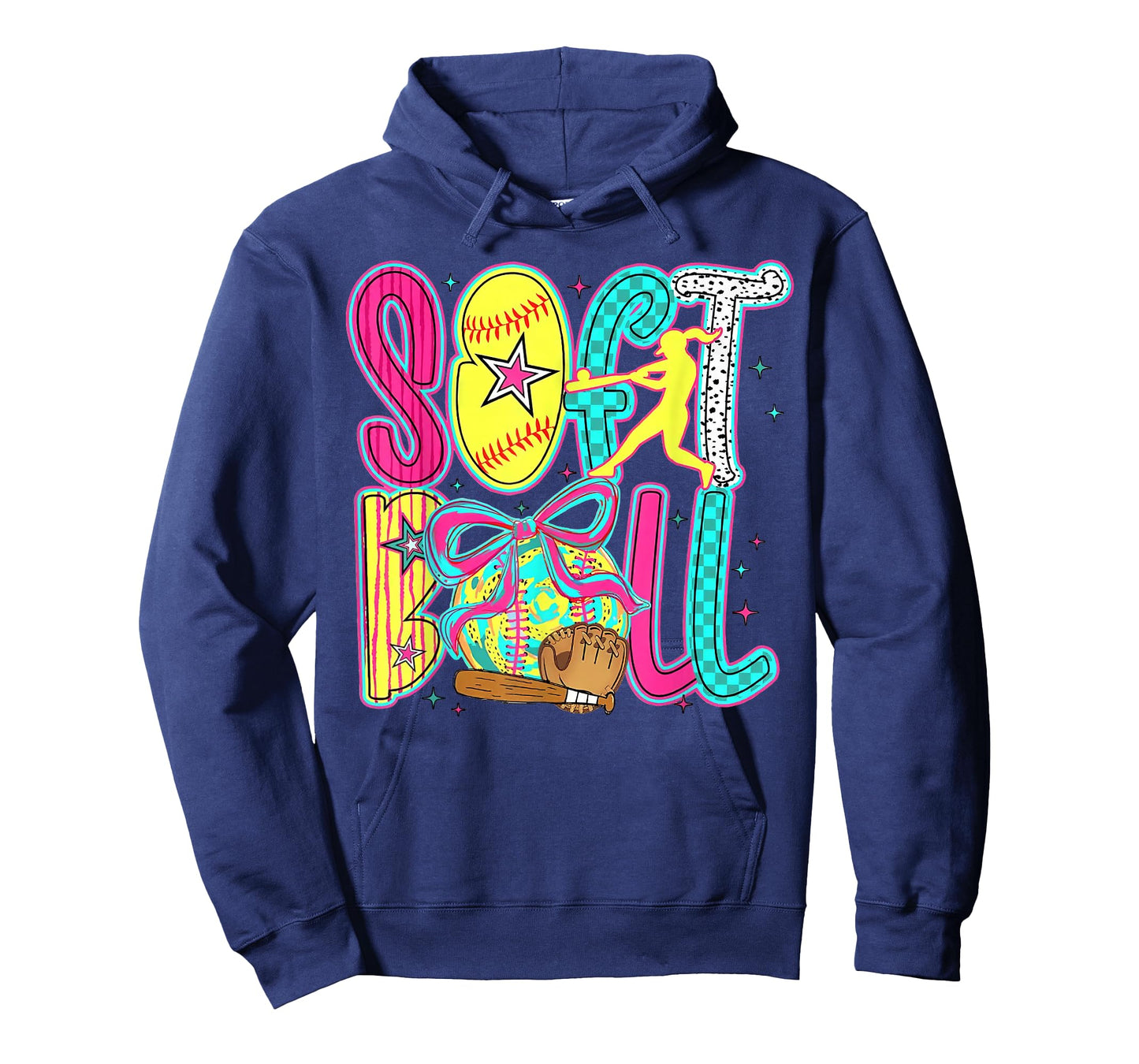 Softball Coquette Bow Game Day Softball Vibes Women Girls T-Shirt