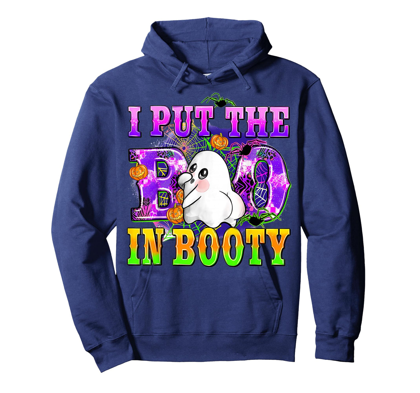Retro Groovy I Put The Boo In Booty Ghost Butt Halloween T-Shirt