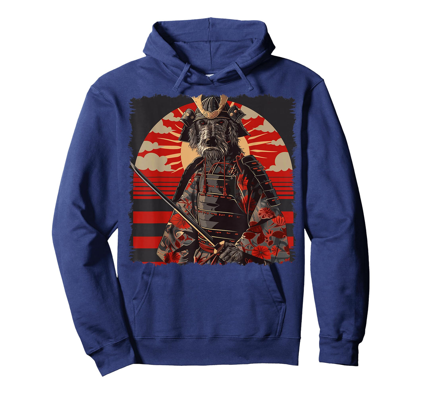 Irish Wolfhound Dog Japanese Art Samurai Ukiyo-e Vintage T-Shirt