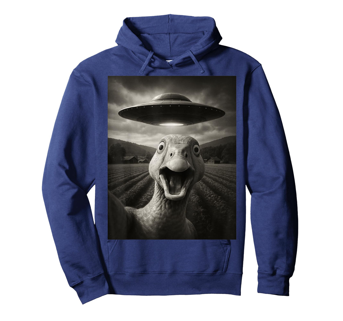 Goose Selfie with Alien UFO Funny Goose for Men Women Kid T-Shirt
