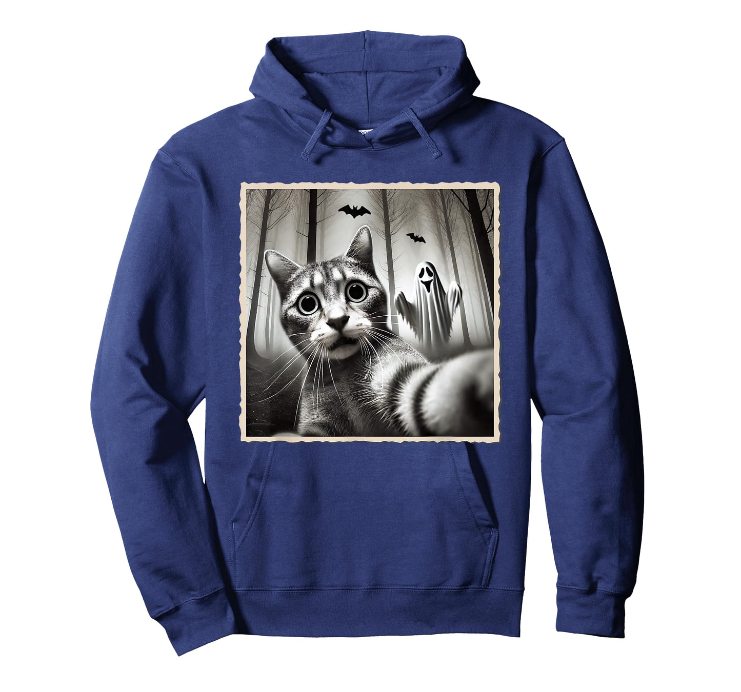 Halloween Cat Selfie With Ghost | Funny Halloween & Spooky T-Shirt