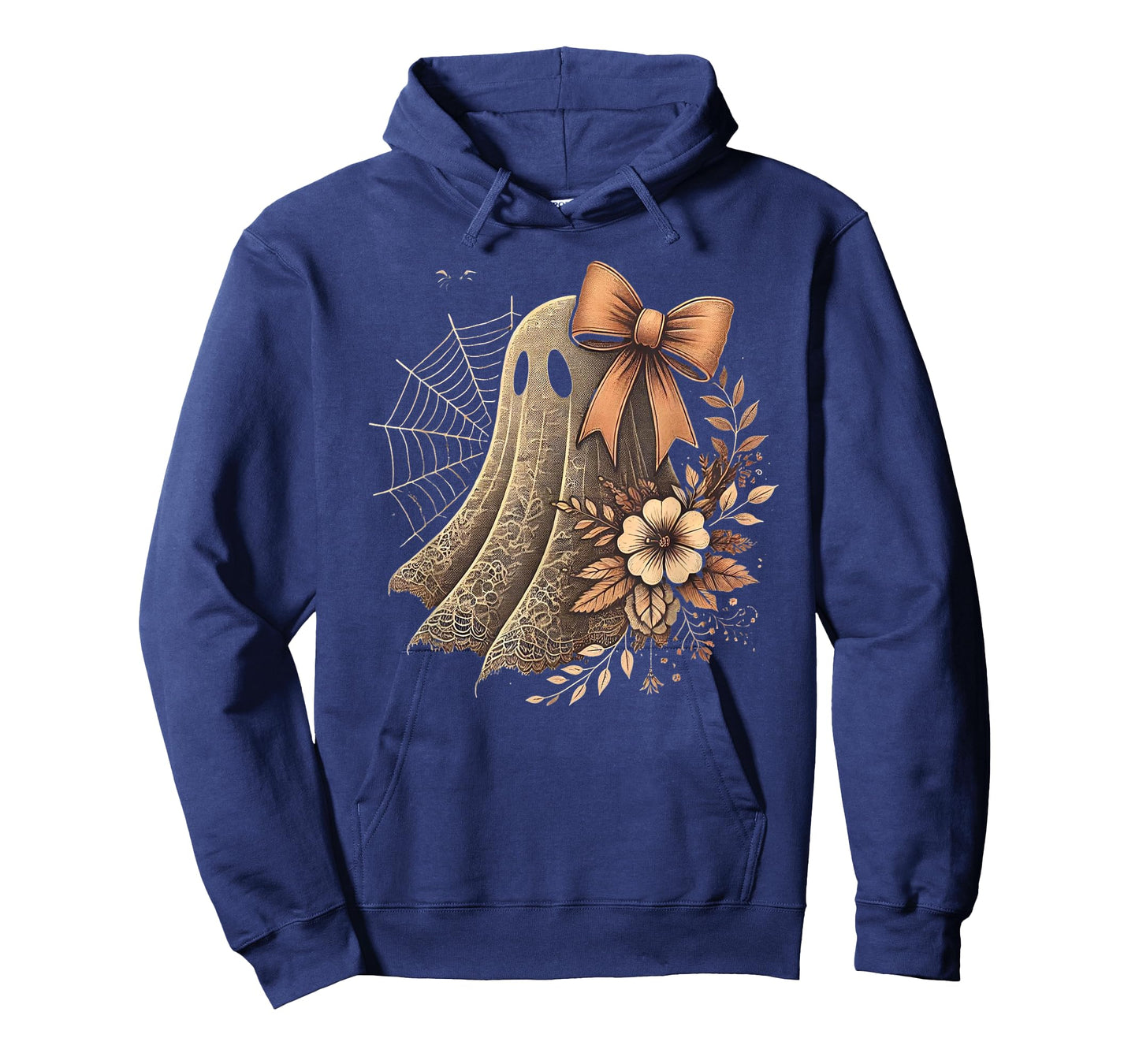 Cute Coquette Bow Ghost Halloween Flower Ghost Spooky Ghost T-Shirt
