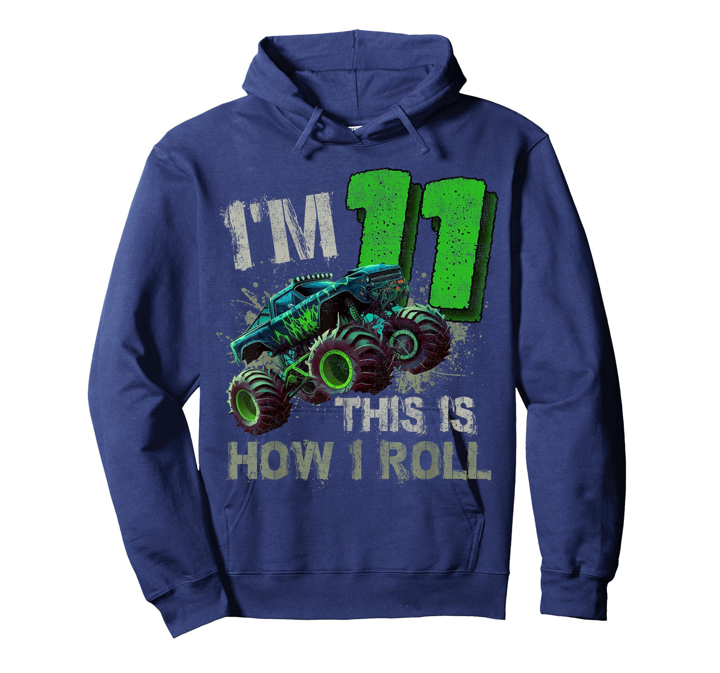 I'm 11 This Is How I Roll Monster Truck Birthday 11 Year Old T-Shirt