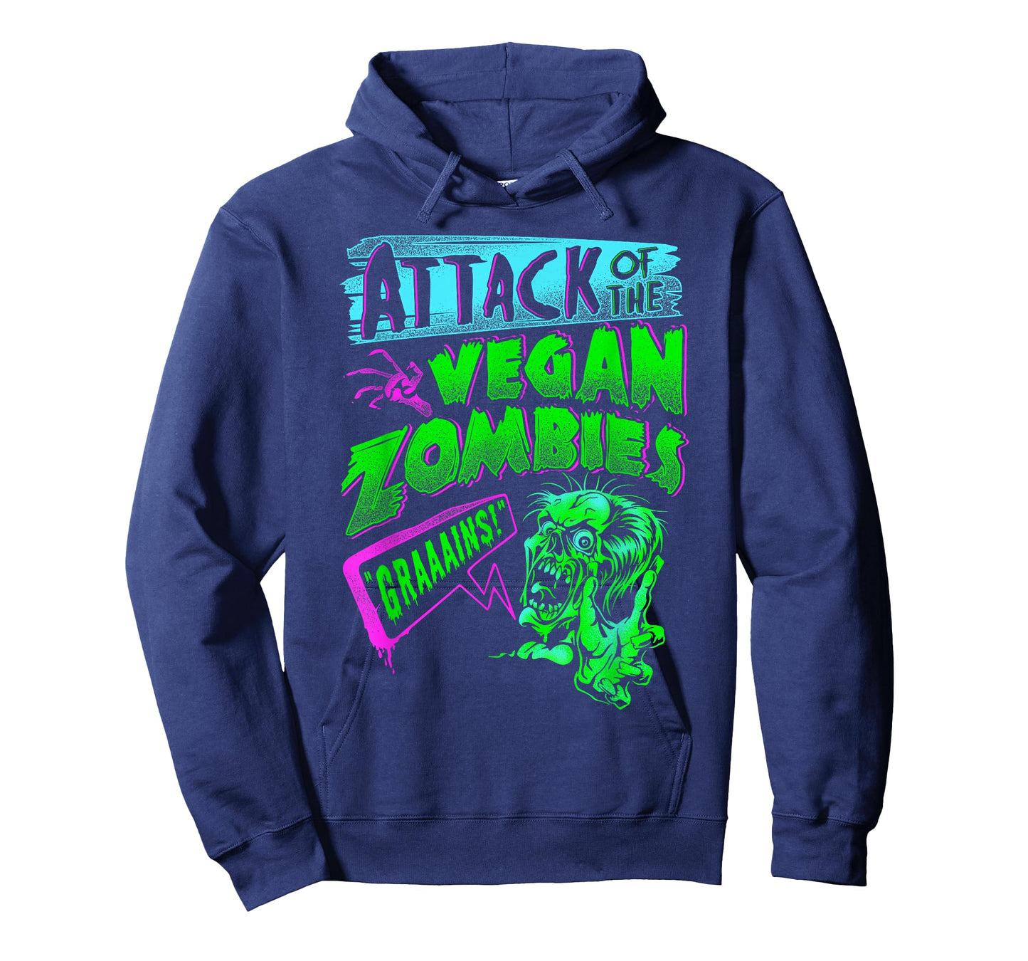 Attack of the Vegan Zombies Vegetarian Halloween T-Shirt