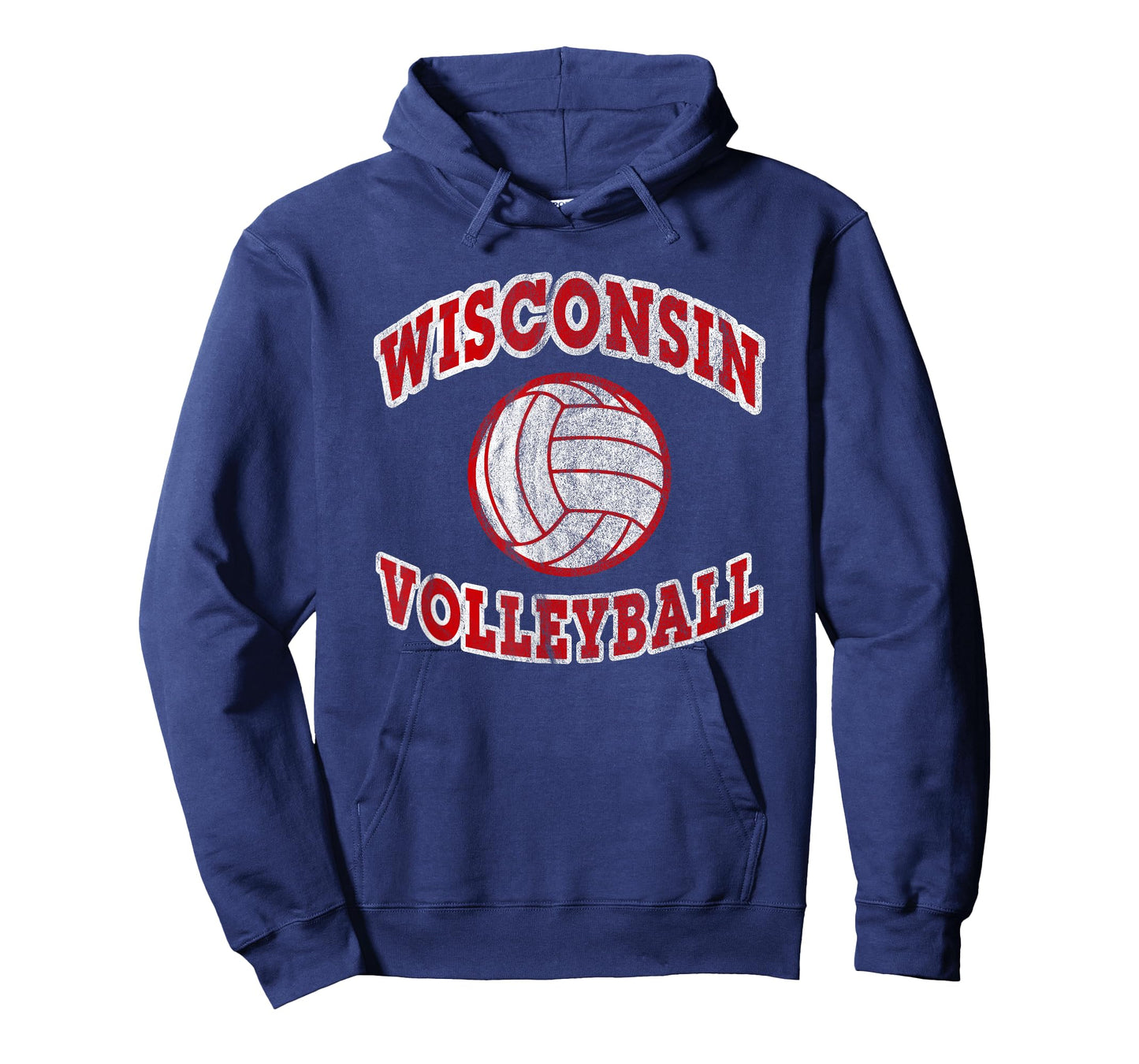 Wisconsin Volleyball Classic Style VIntage Distressed T-Shirt