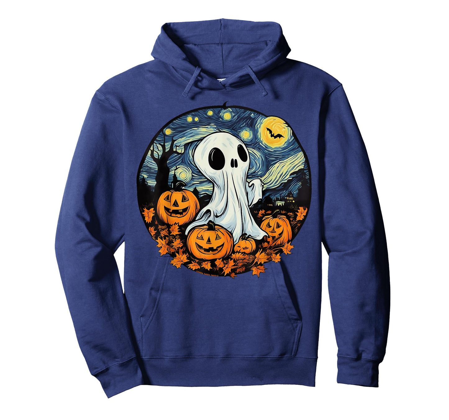 Fun and Spooky Impressionist Starry Night Ghost Halloween T-Shirt