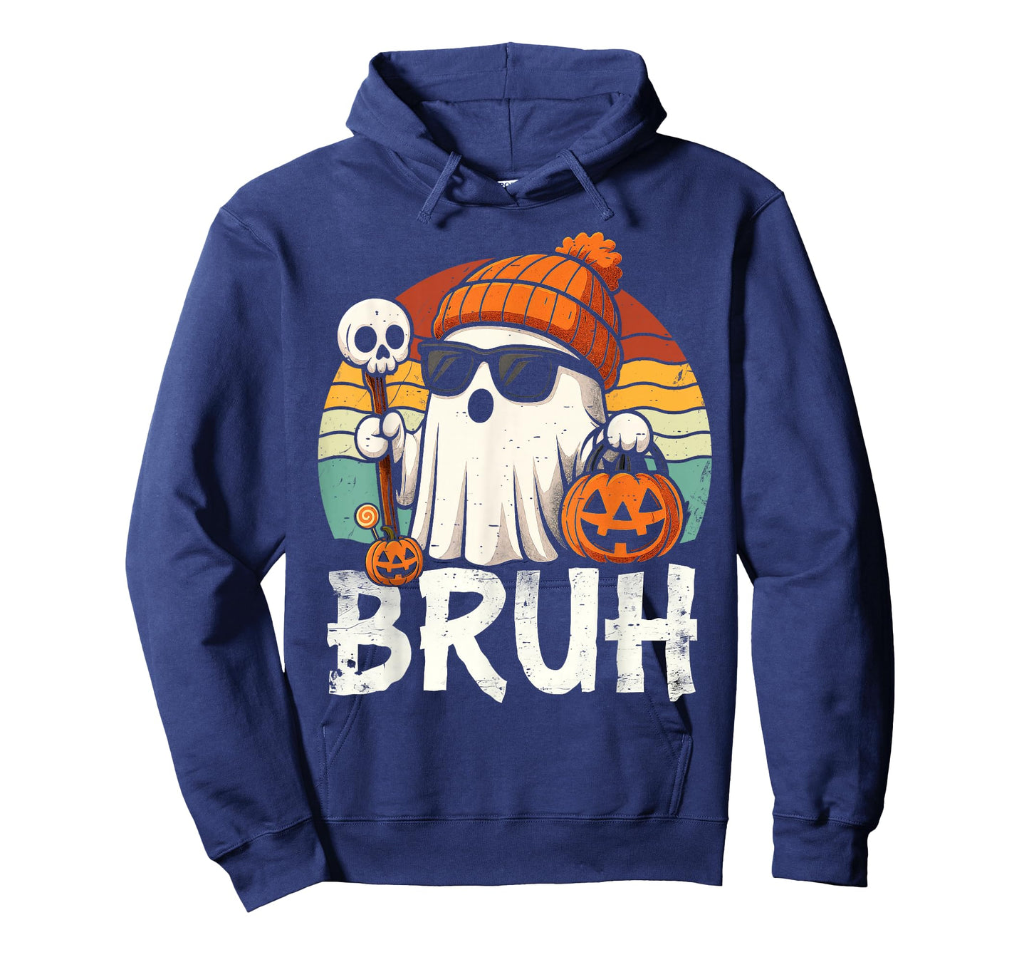 Bruh Ghost Halloween Cute Ghost Trick Or Treat Candy Kids T-Shirt