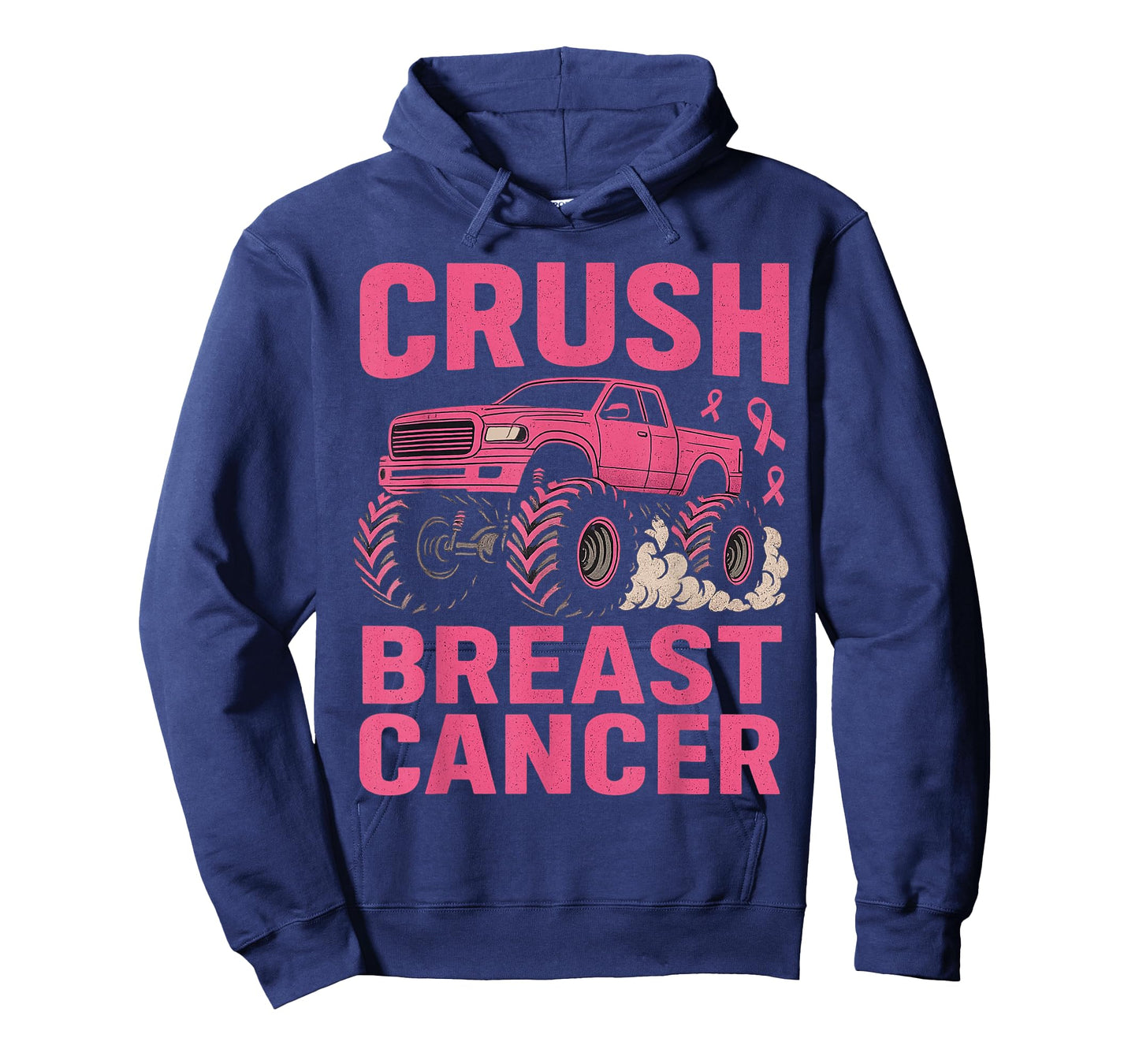 Crush Breast Cancer Awareness Monster Truck Toddler Boy Kid T-Shirt