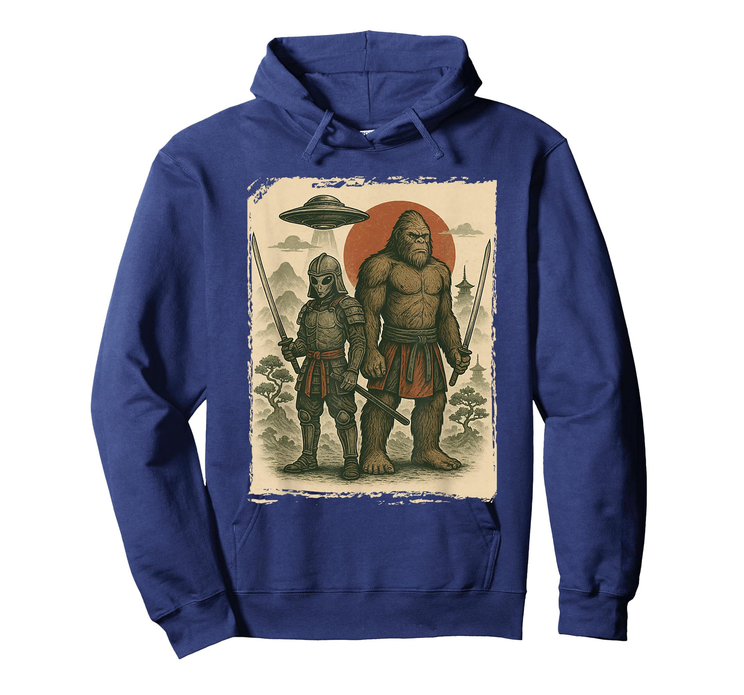 Samurai, Bigfoot & Alien, UFO | Vintage Ninja & Japanese T-Shirt