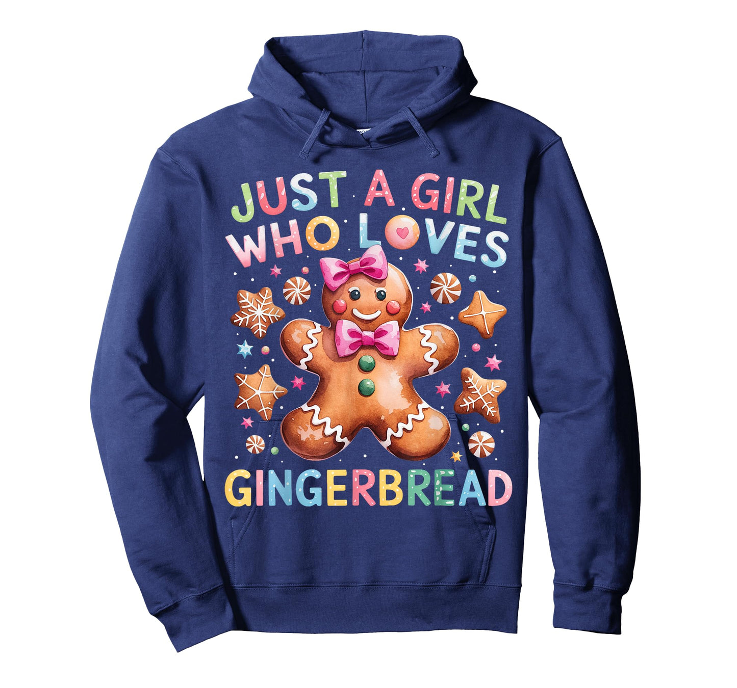 Funny Christmas Just A Girl Who Loves Gingerbread Man Cookie T-Shirt