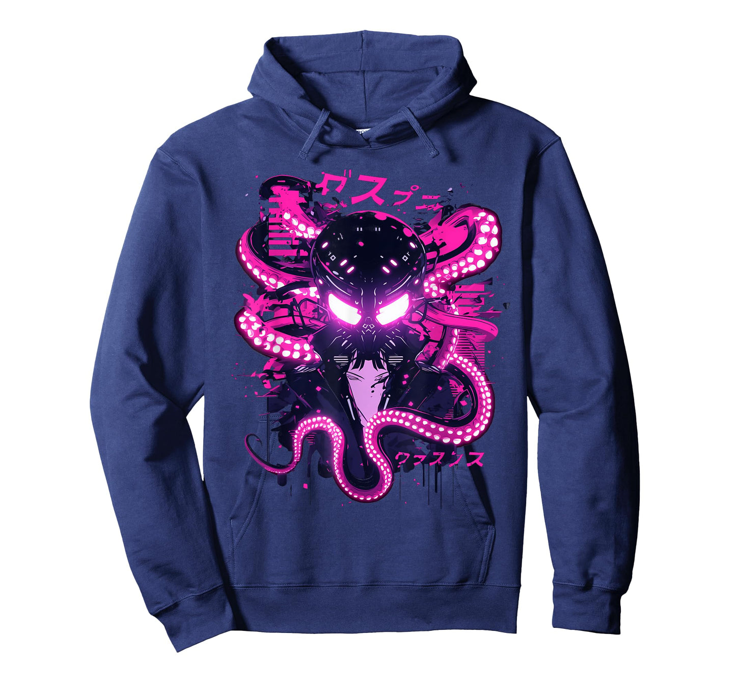 Cyberpunk Octopus Weirdcore Gothic Occult Anime Dark Horror T-Shirt
