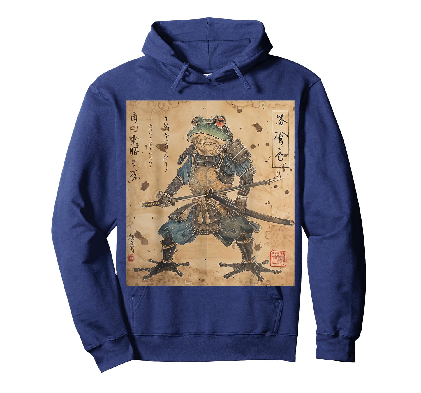 Japanese Samurai Frog In Ukiyo-e Woodblock Style T-Shirt