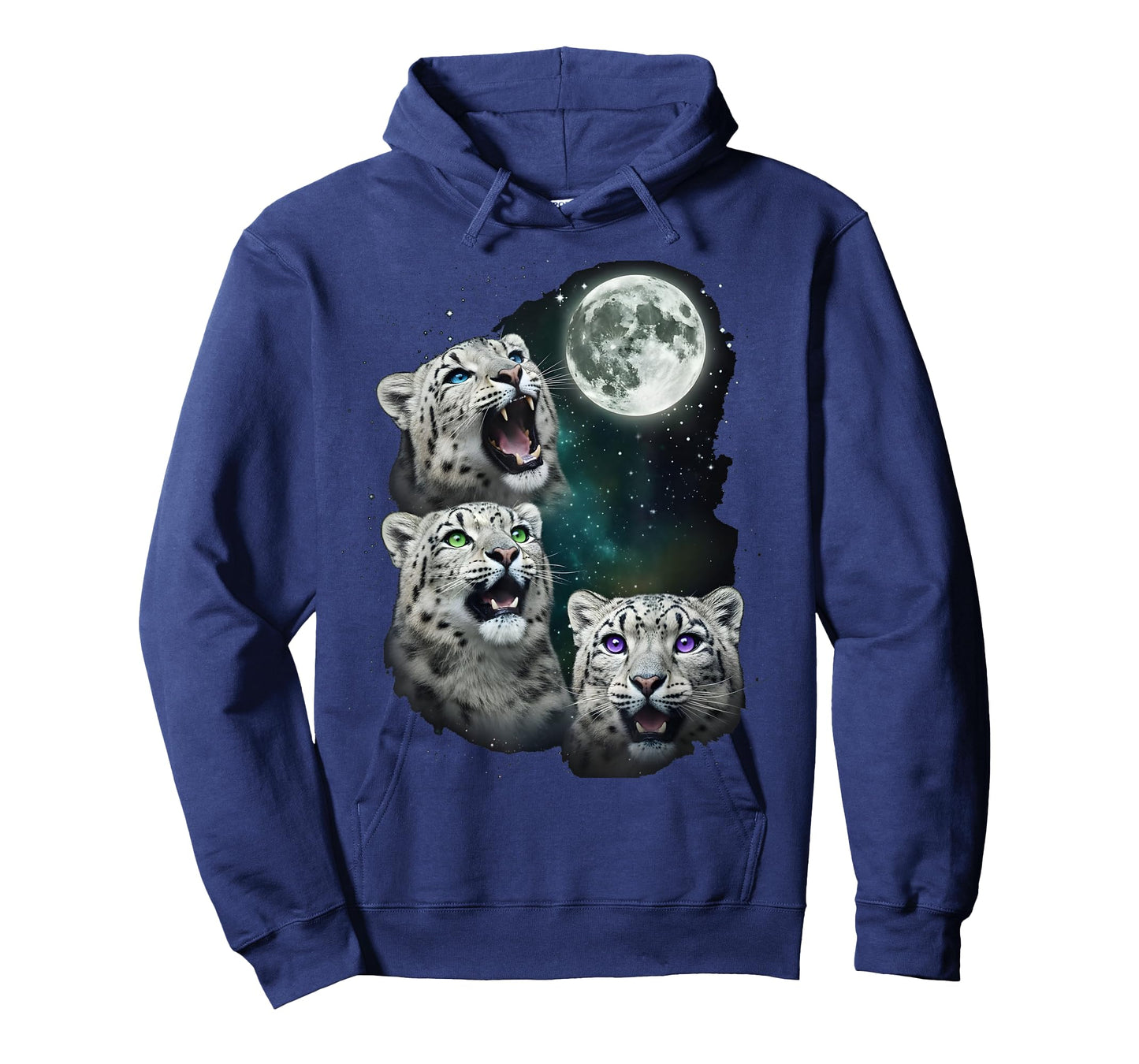 Leopard Howling at The Space Full Moon at Night Starry Sky T-Shirt