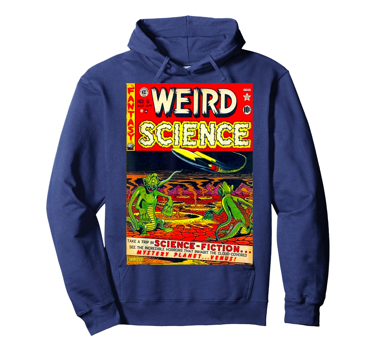 Funny Nerdy Weird Science Space Aliens Retro Comic Teacher Men Women Kids T-Shirt