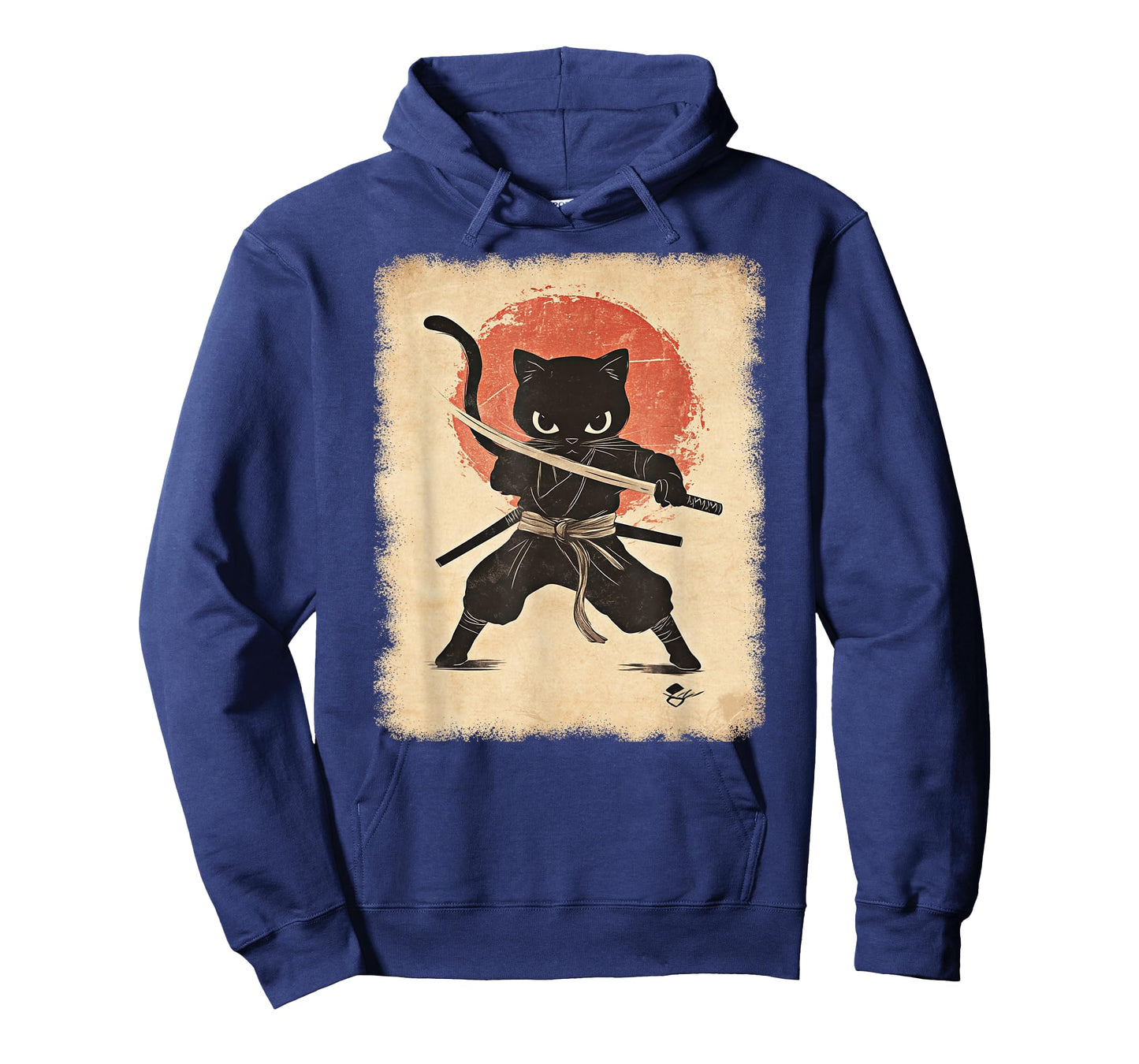 Japanese Samurai Kitten Kawaii Ninja Cat T-Shirt