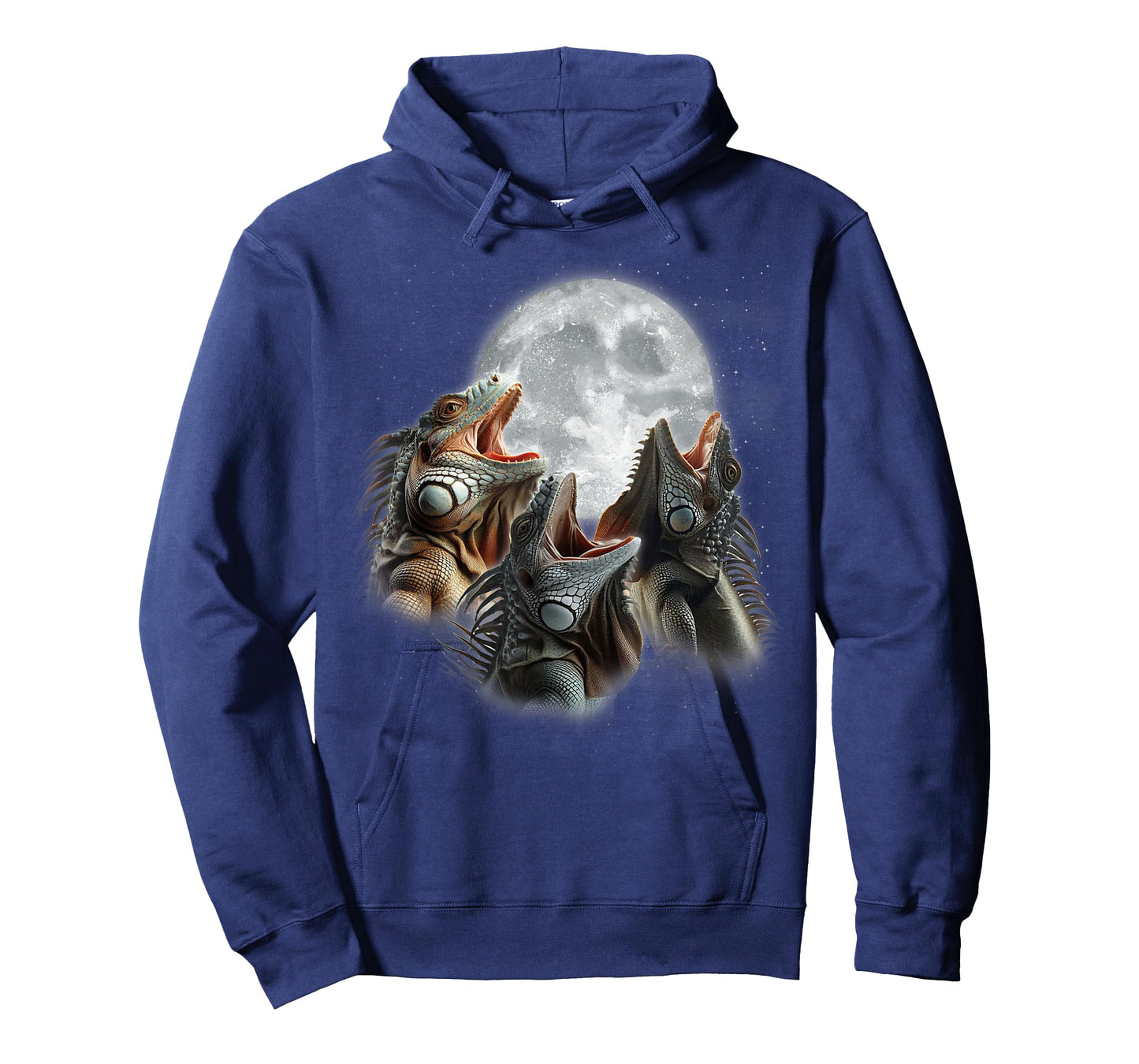 3 Iguanas Howling At The Moon Funny Iguana Hunter Pet Lizard T-Shirt