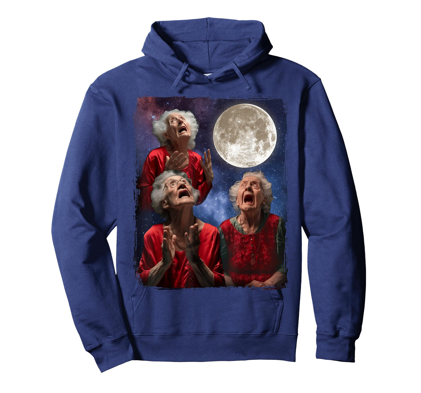 Grandma Howling At Moon Three Granny Moon T-Shirt