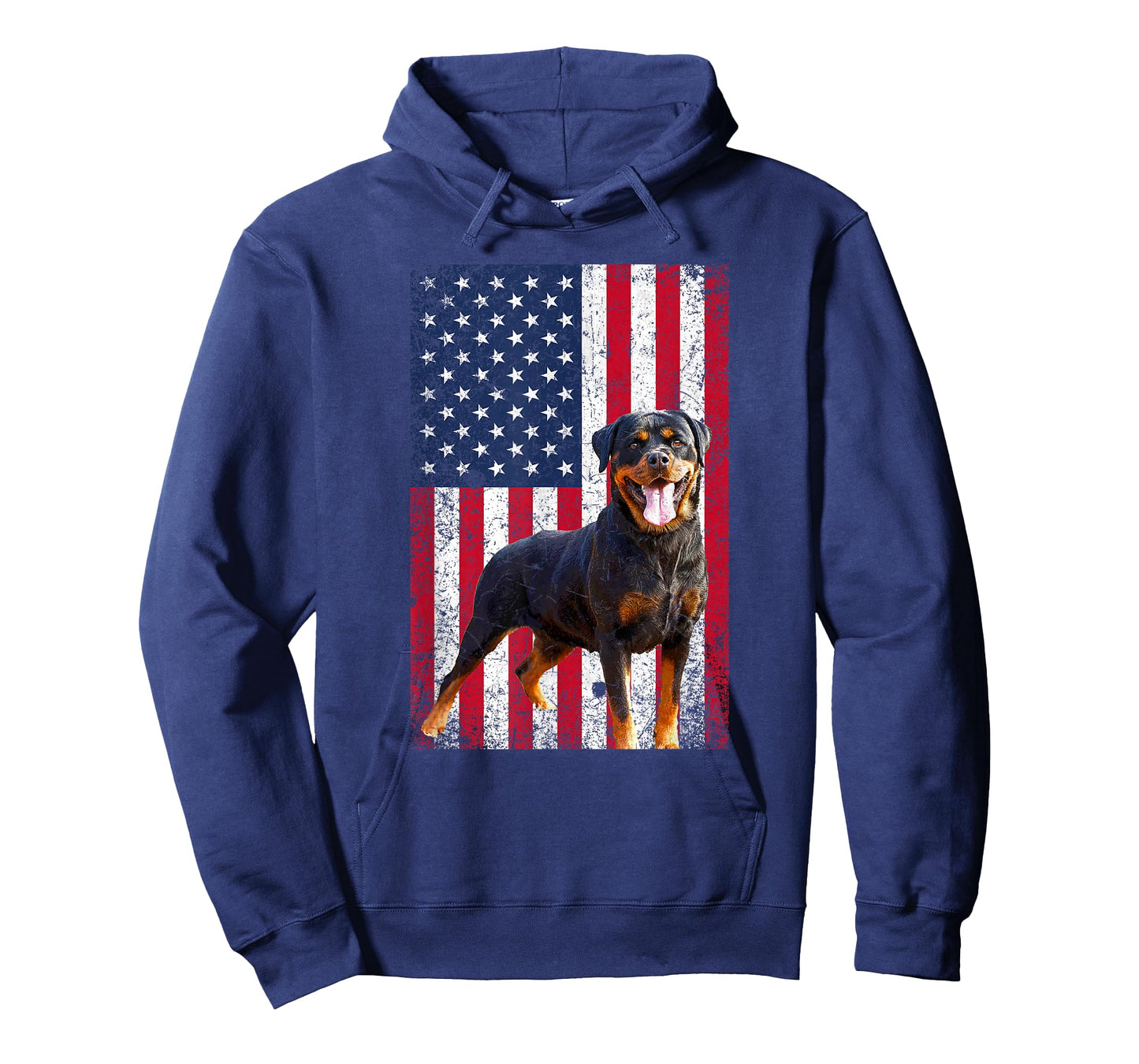 USA Patriotic Dog Lovers Gift Tees Unisex-Adults Rottweiler Dog Lover Funny 4th of July Dog T-Shirt