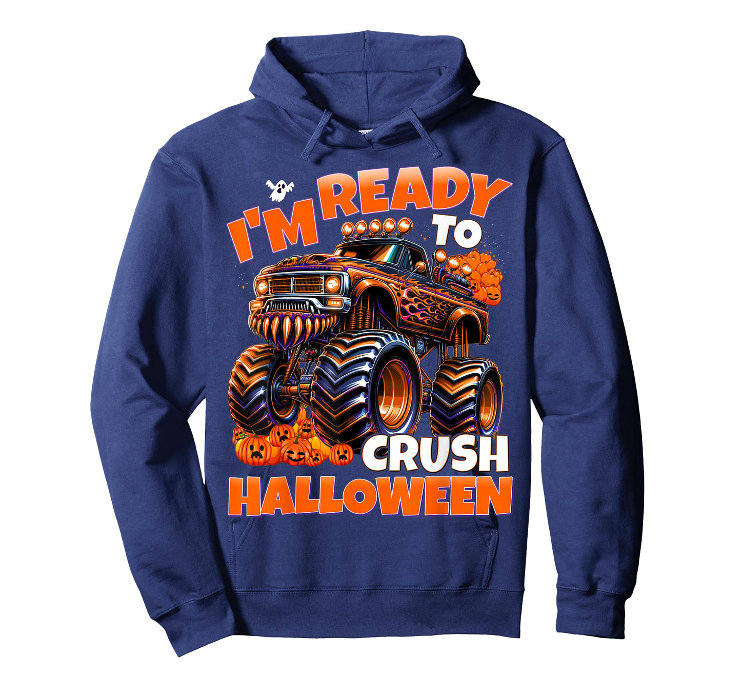 Ready to Crush Halloween Pumpkins Monster Truck Boys T-Shirt