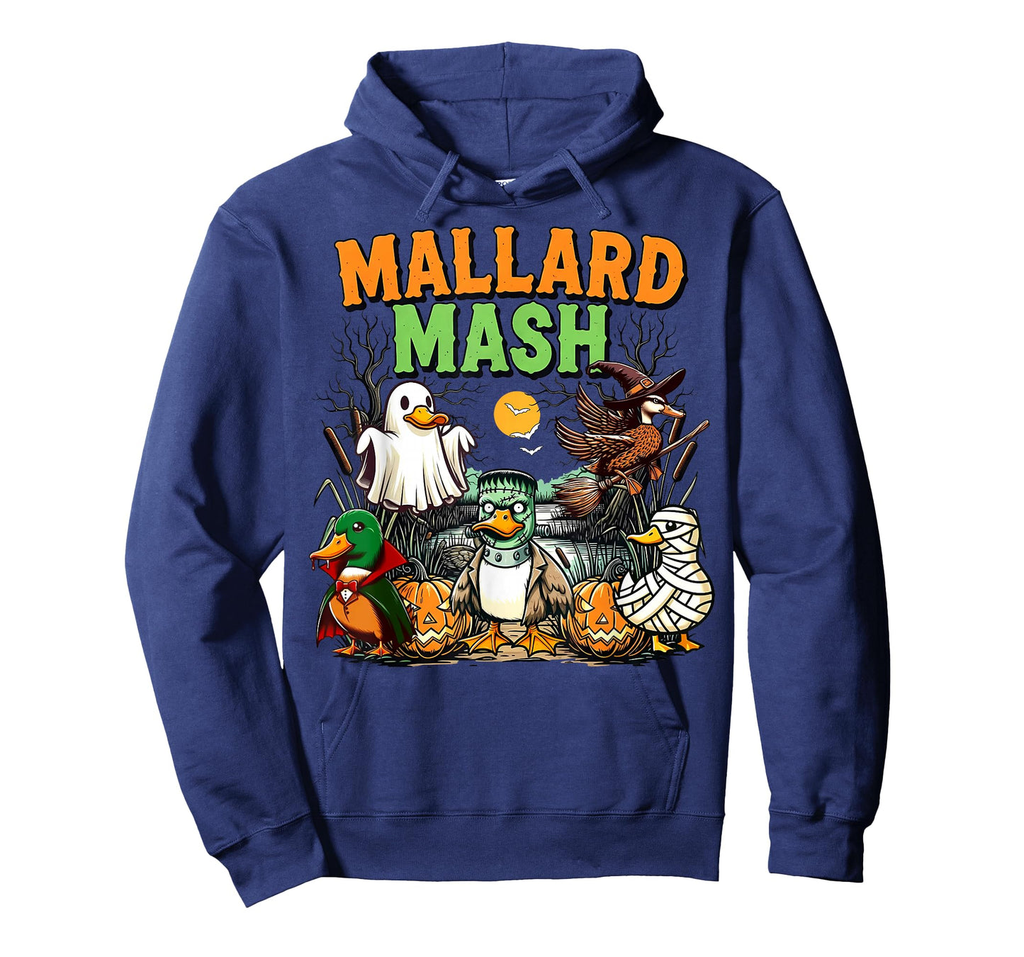Mallard Mash Funny Scary Duck Spooky Ghost Hunting Halloween T-Shirt