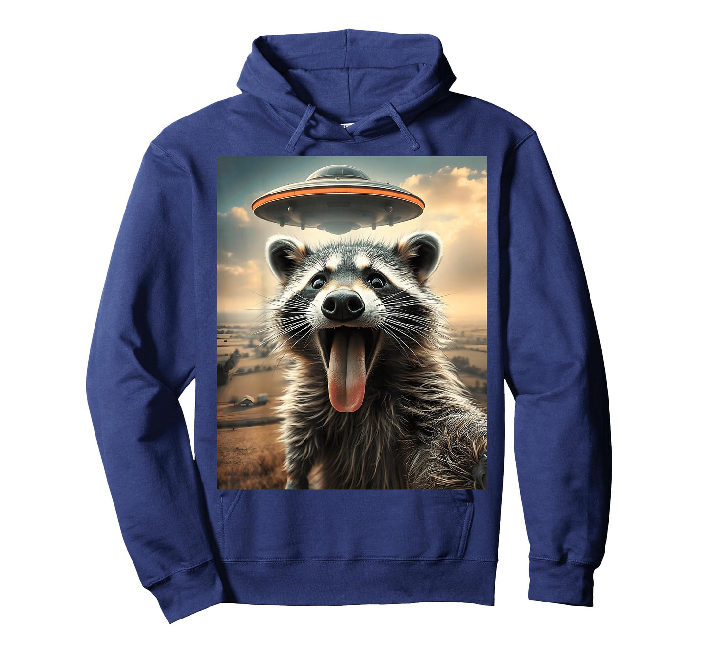 Racoon Selfie UFO Alien Raccoon T-Shirt