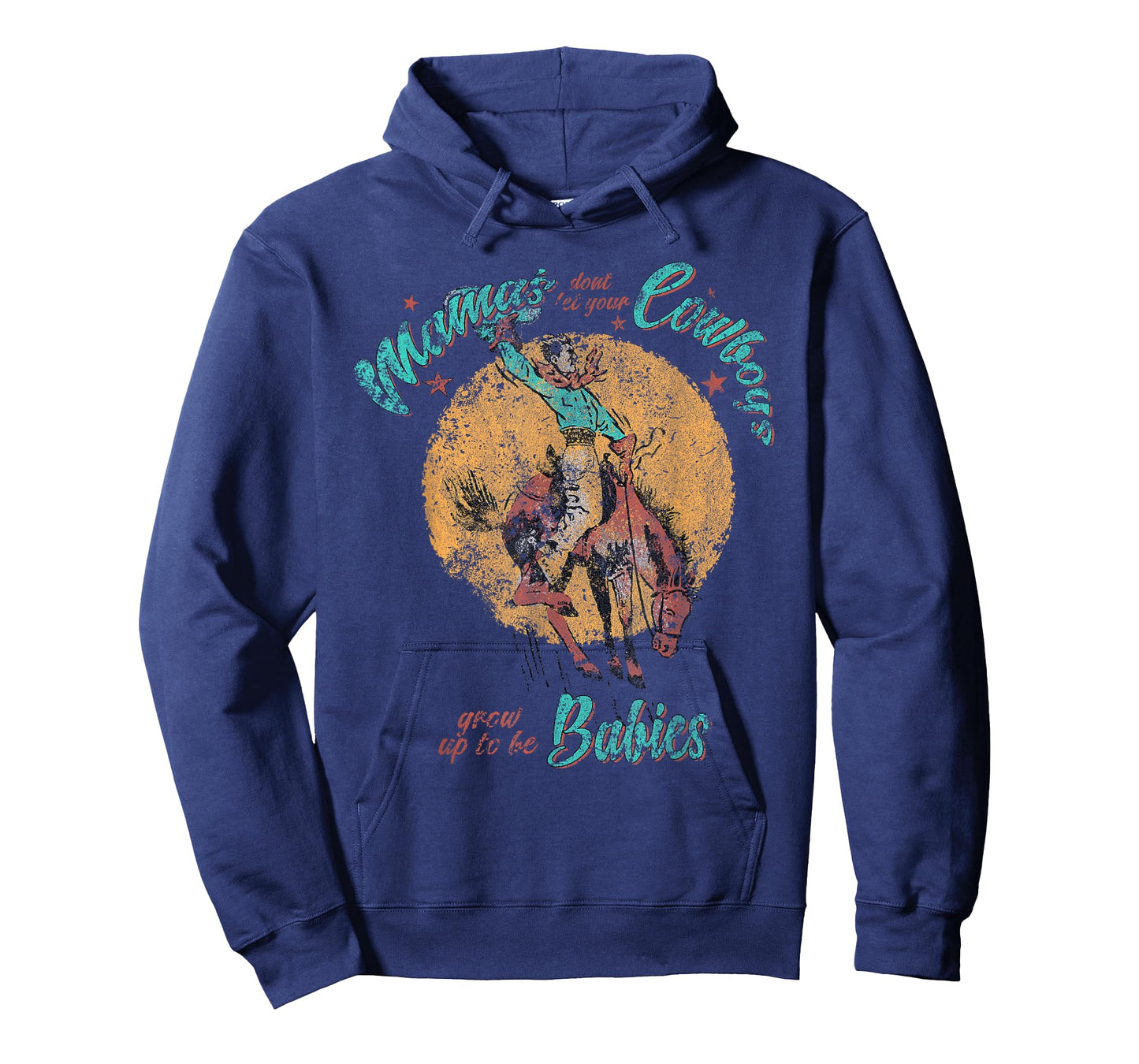 Mamas Don't let Your Cowboys Grow up to be Babies Distressed T-Shirt