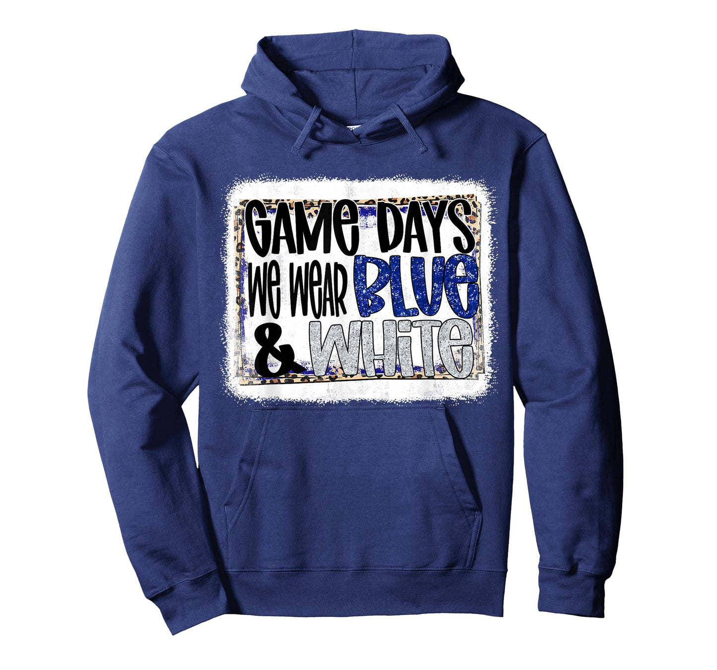 On Gameday Football We Wear Blue And White School Spirit T-Shirt