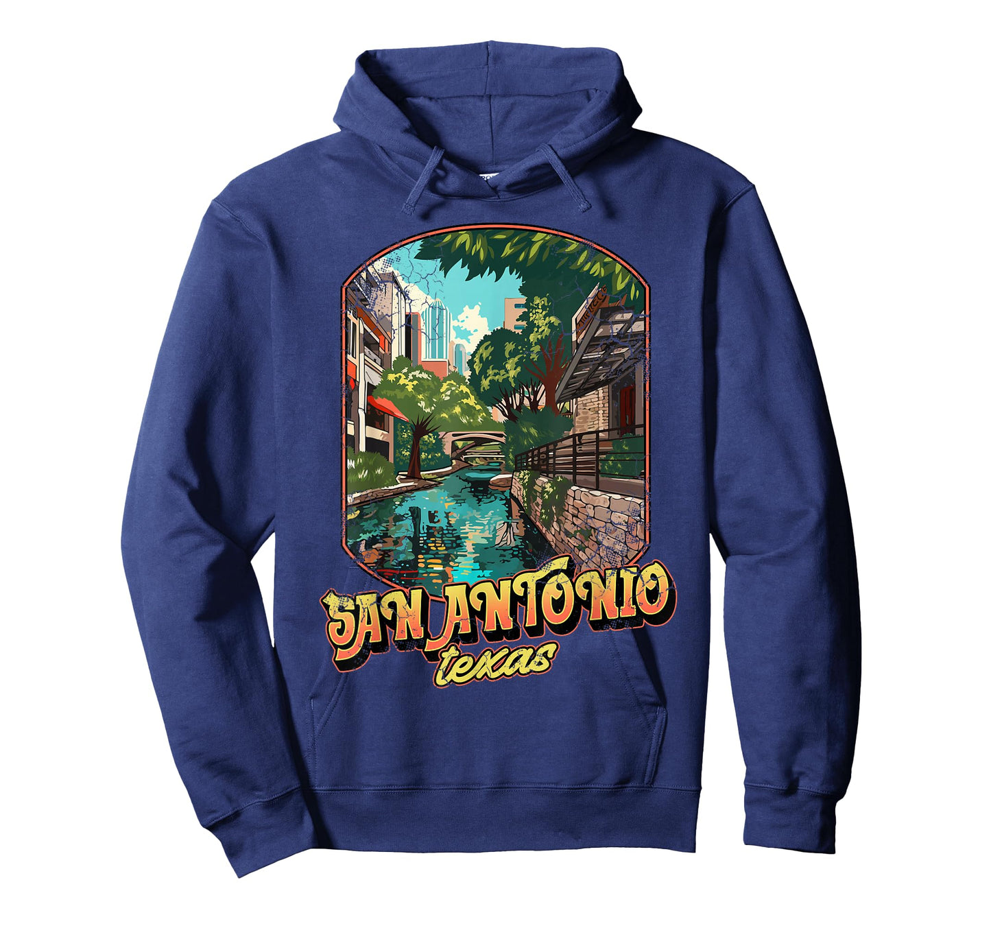 San Antonio Texas City Design Distressed T-Shirt