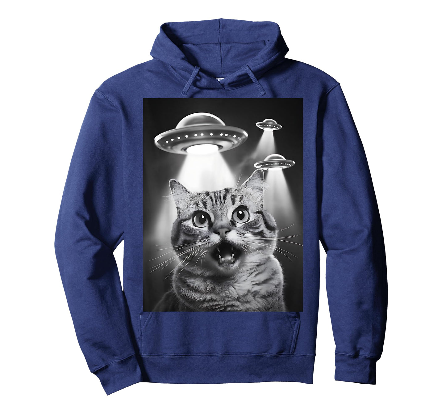 Alien UFO Funny Cat Selfie T-Shirt