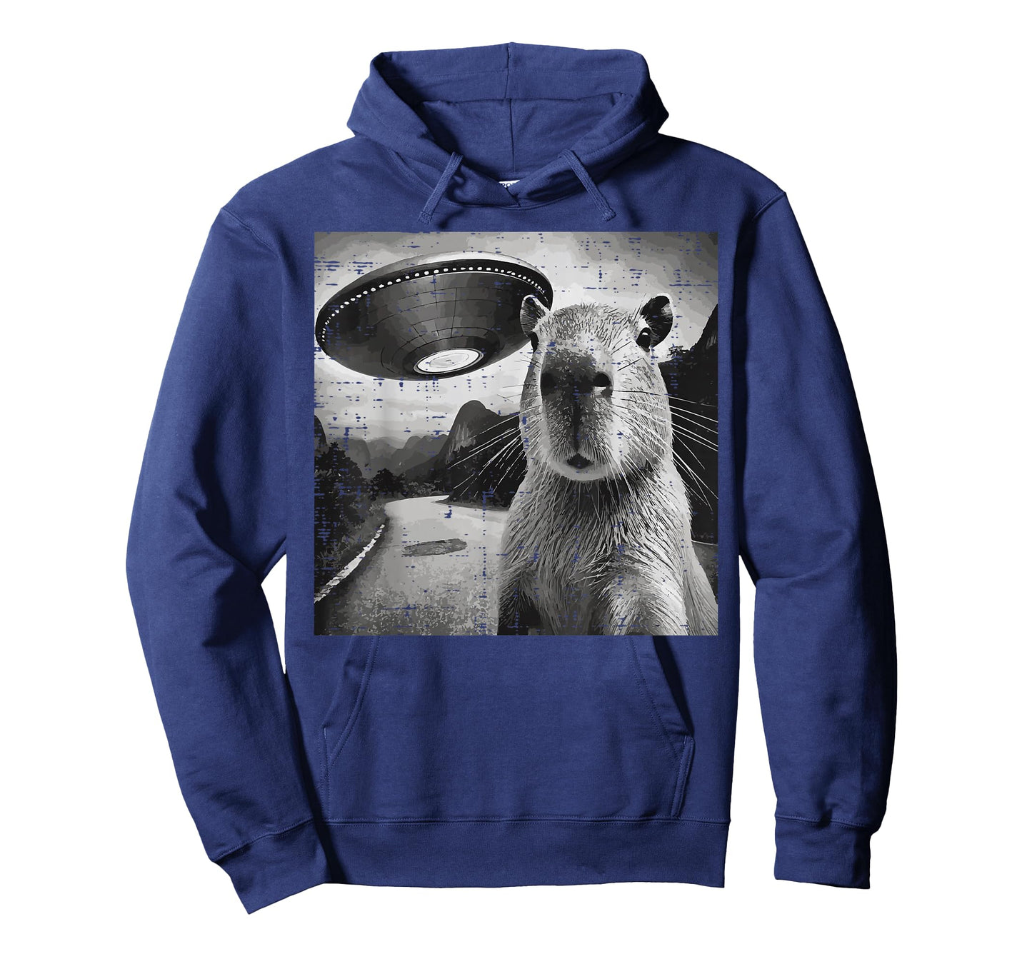 Capybara Ufo Selfie Funny Meme Rodent Alien Men Women Kids T-Shirt